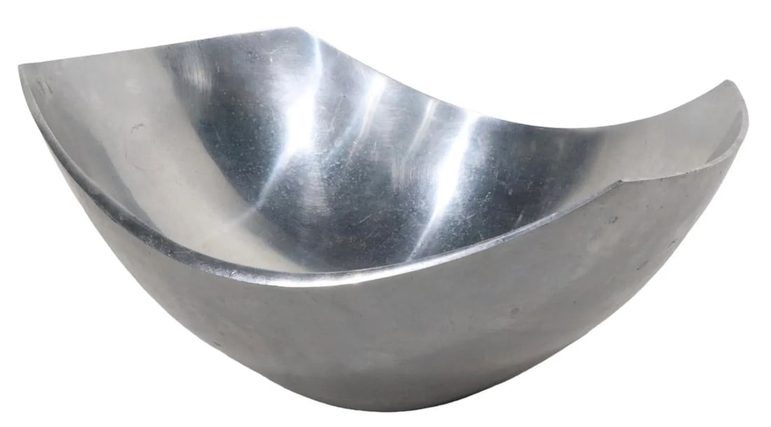 Sculptural Post Modern Serving Salad Bowl by Michael Lax for Metal C 1987 - 11