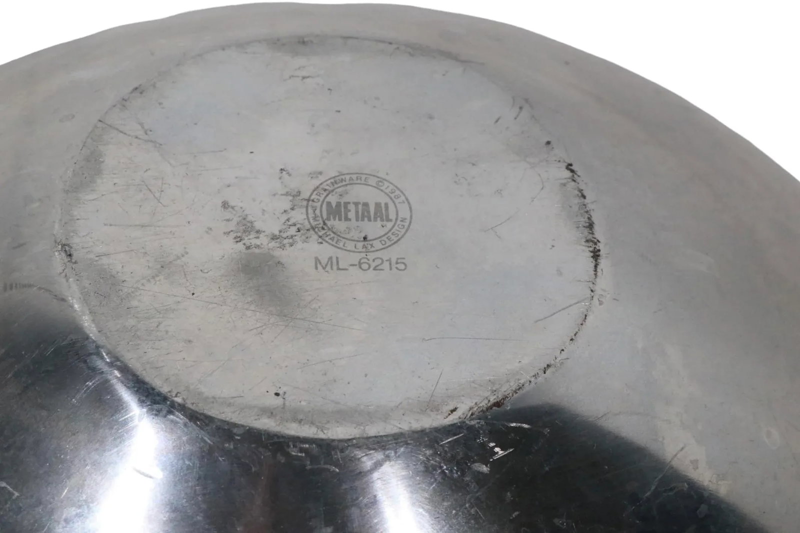 Sculptural Post Modern Serving Salad Bowl by Michael Lax for Metal C 1987 - 3