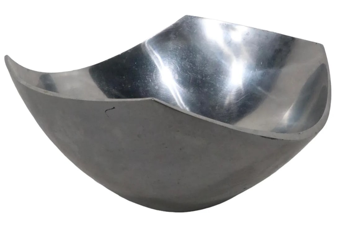 Sculptural Post Modern Serving Salad Bowl by Michael Lax for Metal C 1987 - 4