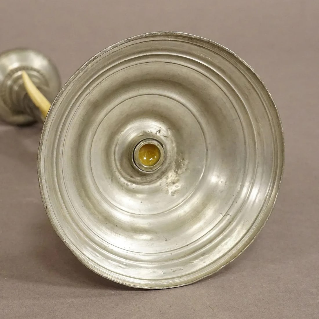 A Pair Black Forest Candle Holders With Pewter Base and Spout, Germany Ca. 1860s - 7