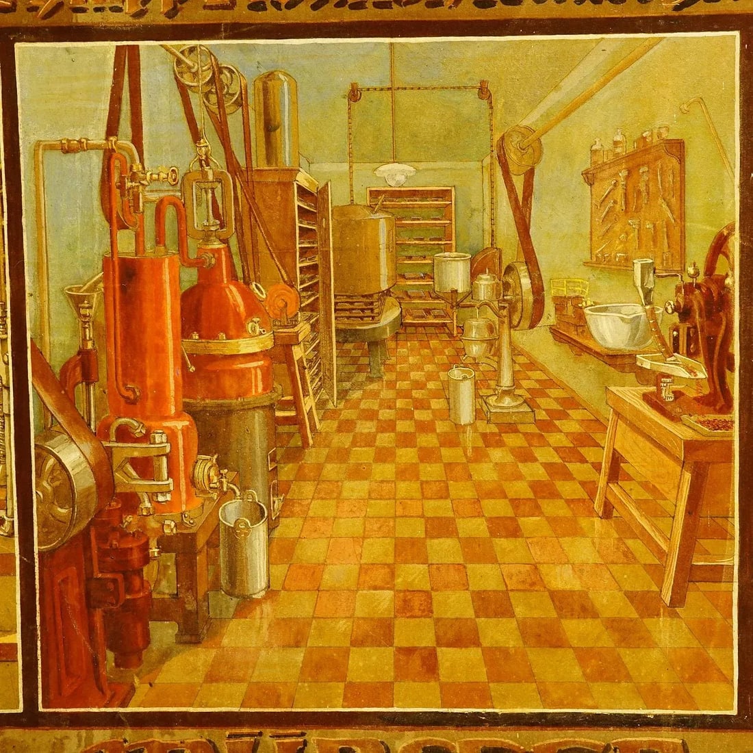 Antique Handpainted Advertising Poster for a Hemoglobin Fabrication in Munich - 3