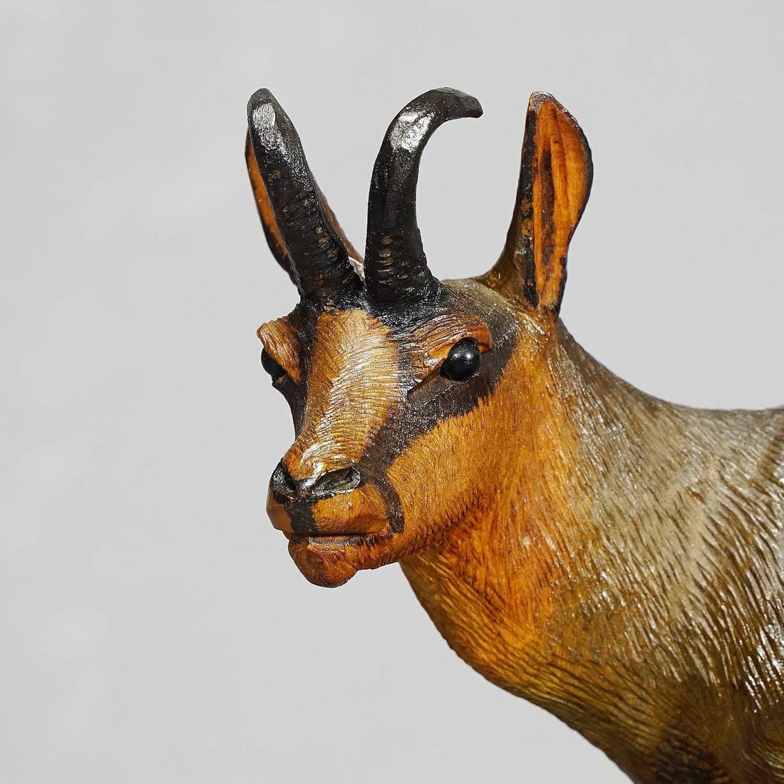 Fine Carved Wood Chamois Family by Ernst Heissl Ca. 1900 - 2