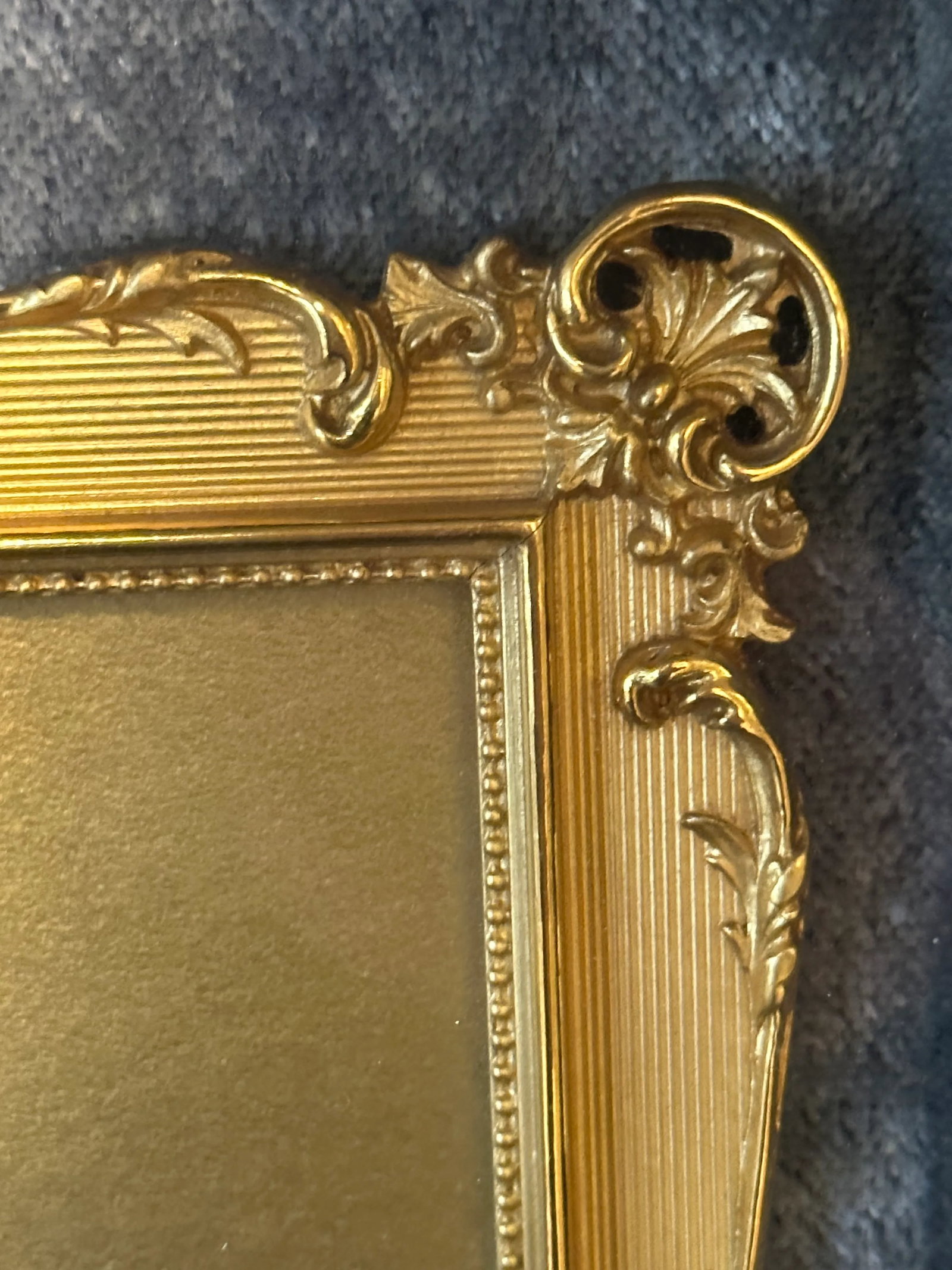 European Painting on Porcelain. Gilded Frame in Shadow Box. 19th Century - 4