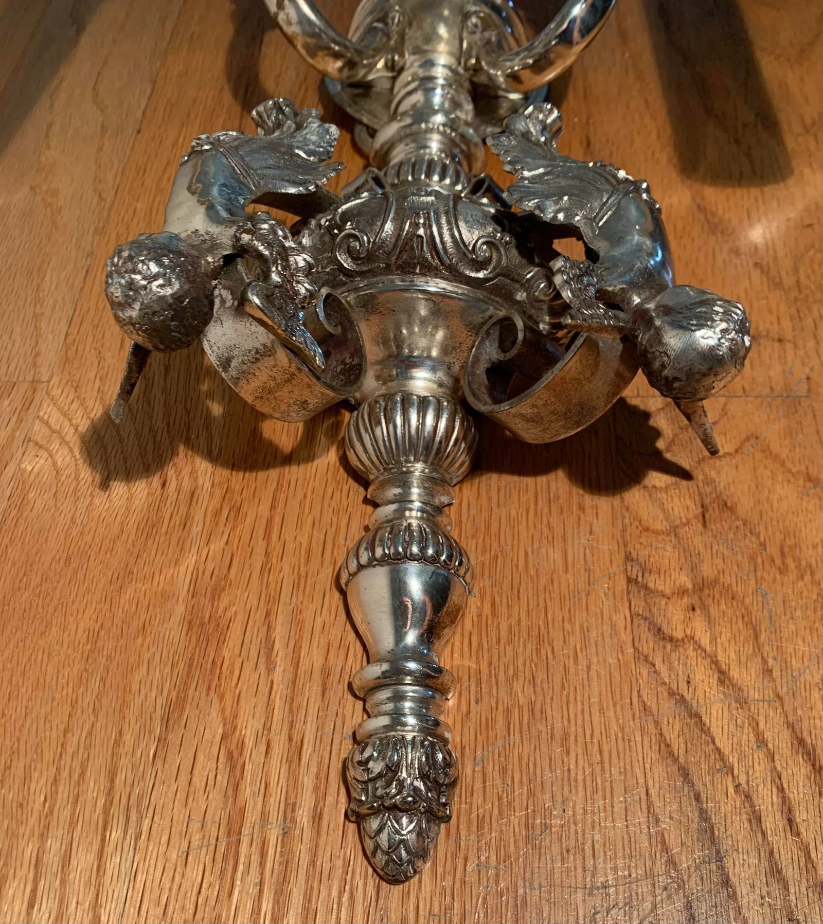Early 20th Century Silver Plated Wall Sconces - a Pair - 8
