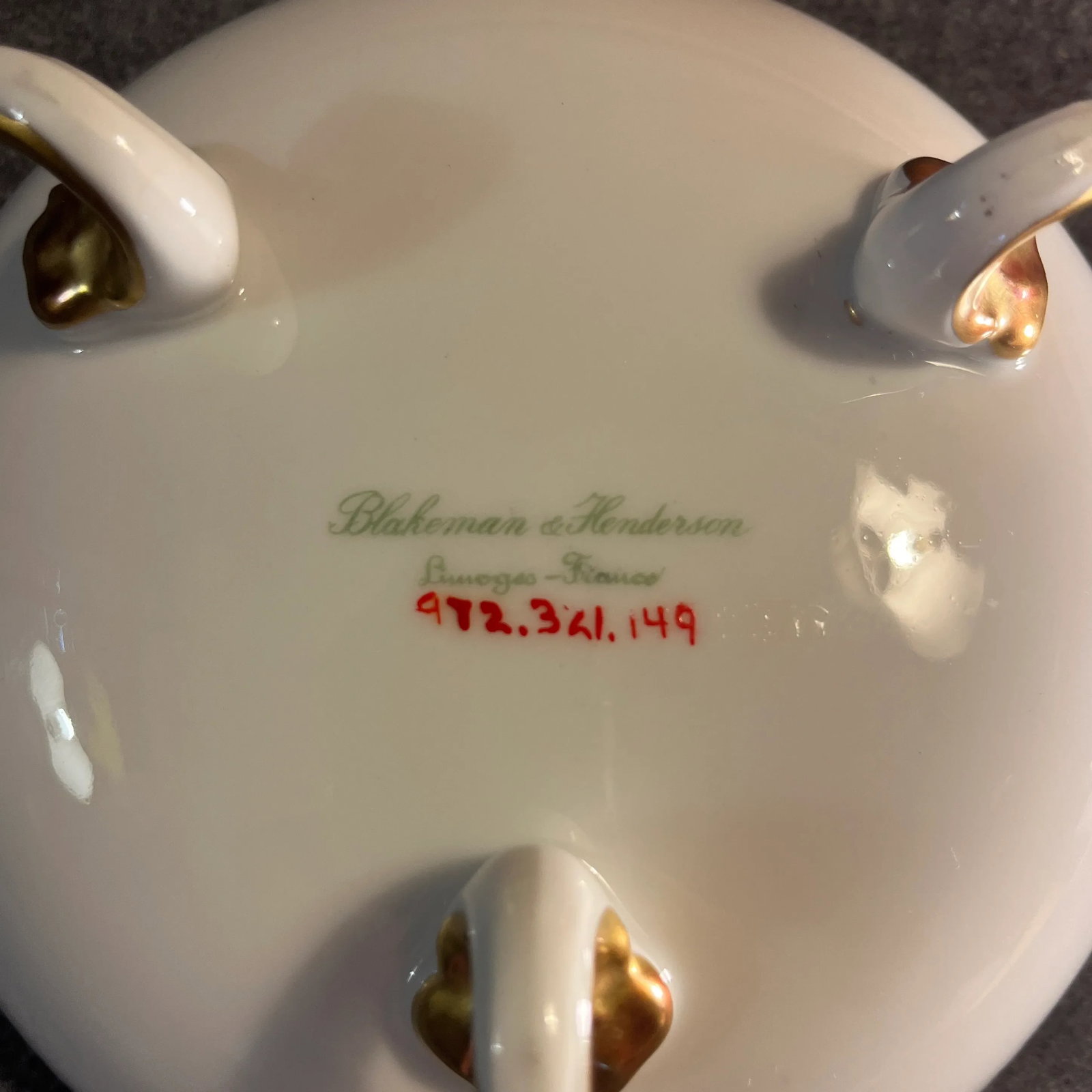 Antique B&h Limoges Footed Bowl - 11