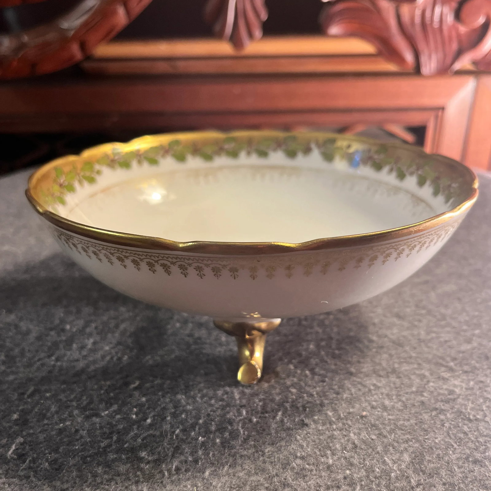 Antique B&h Limoges Footed Bowl - 2
