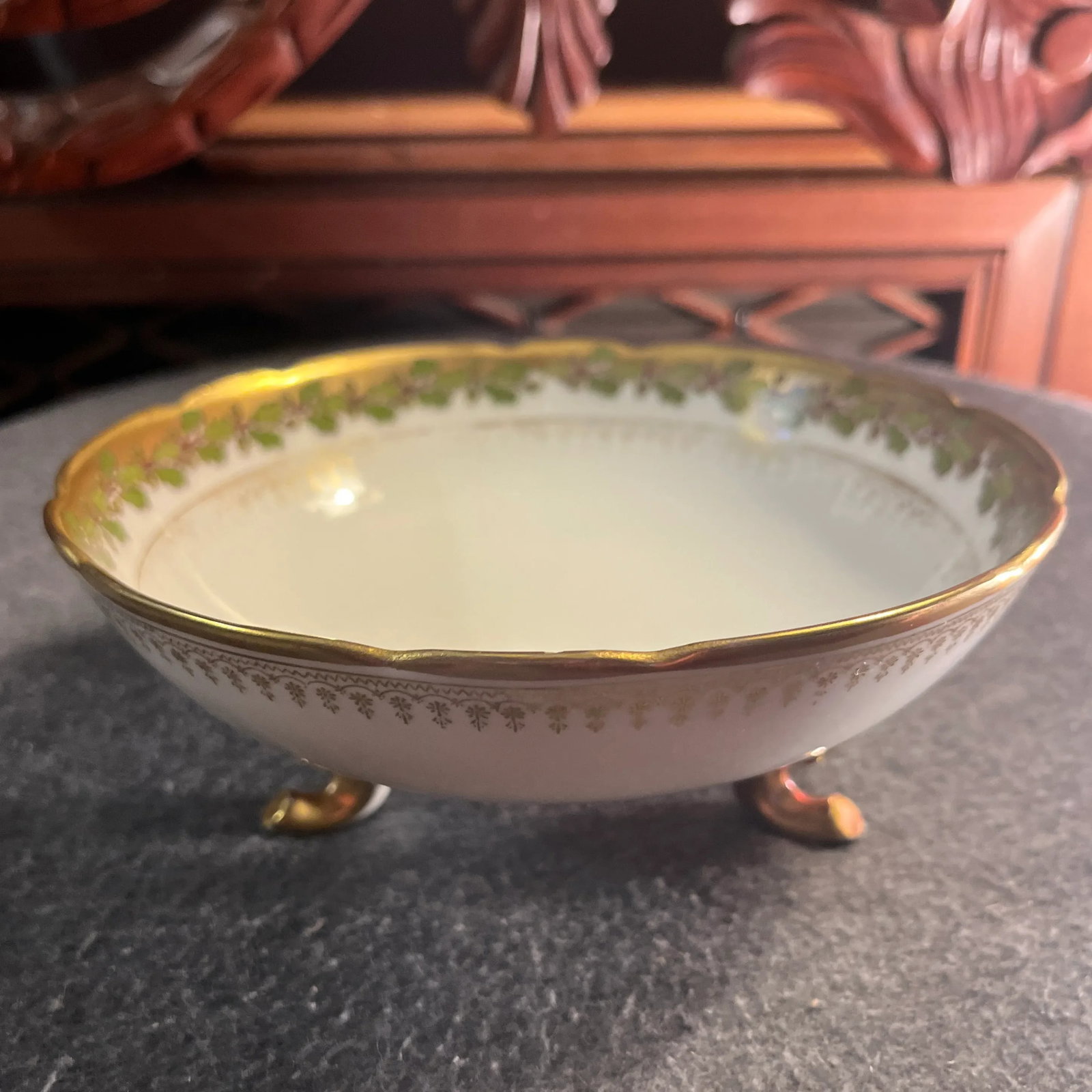 Antique B&h Limoges Footed Bowl - 3