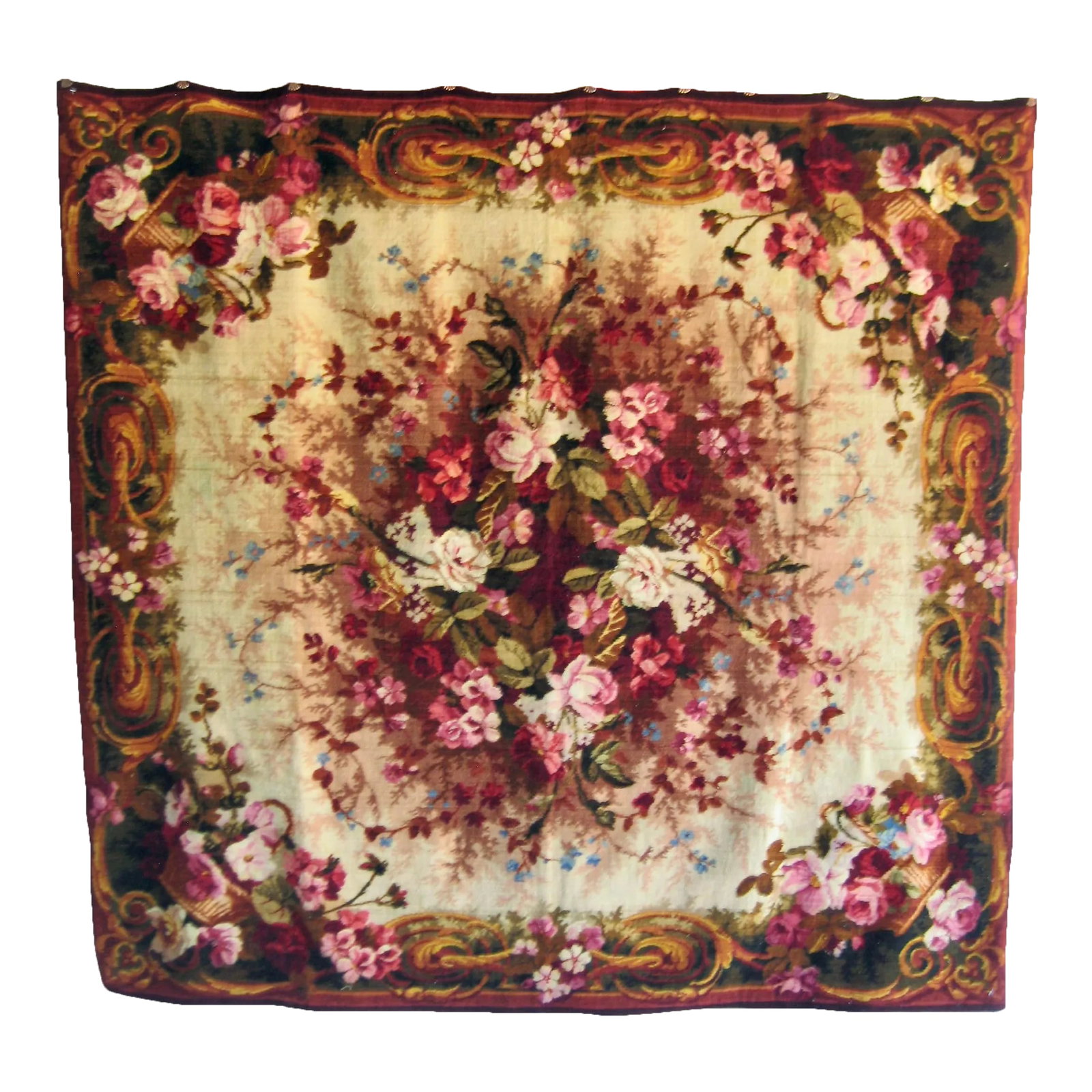 Late 19th Century French Napoleon III Velvet Tablecloth (1 of 12)