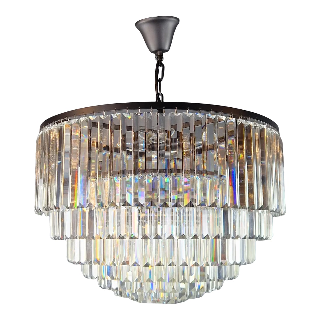 21st Century Art Nouveau Style Crystal Chandelier: Do you want to give your home an avant-garde touch? Are you looking for a lighting solution that pushes the boundaries of design? Our postmodern chandelier is the answer to all your desires. Dimension