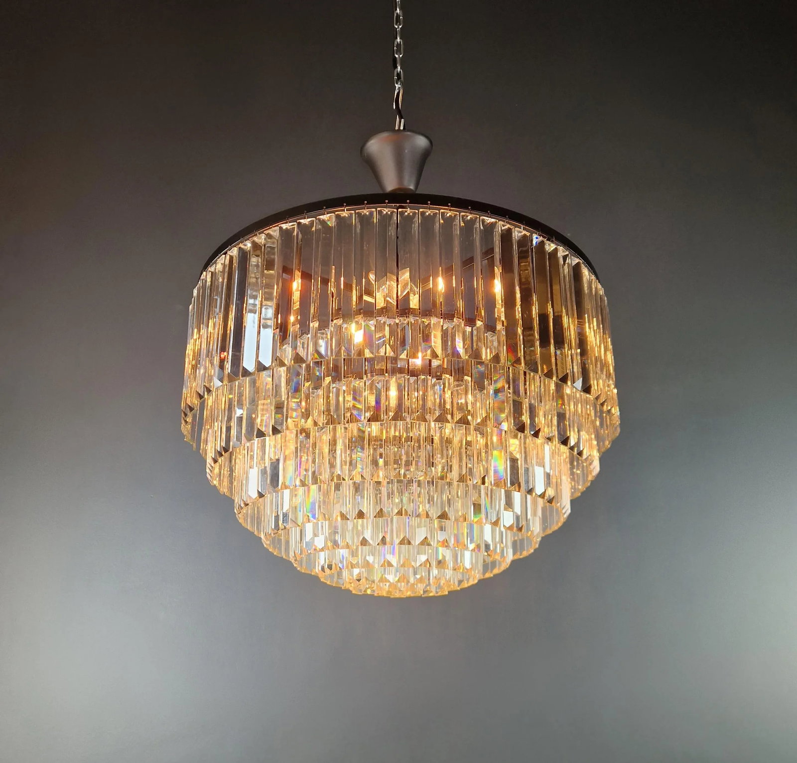21st Century Art Nouveau Style Crystal Chandelier - 2
