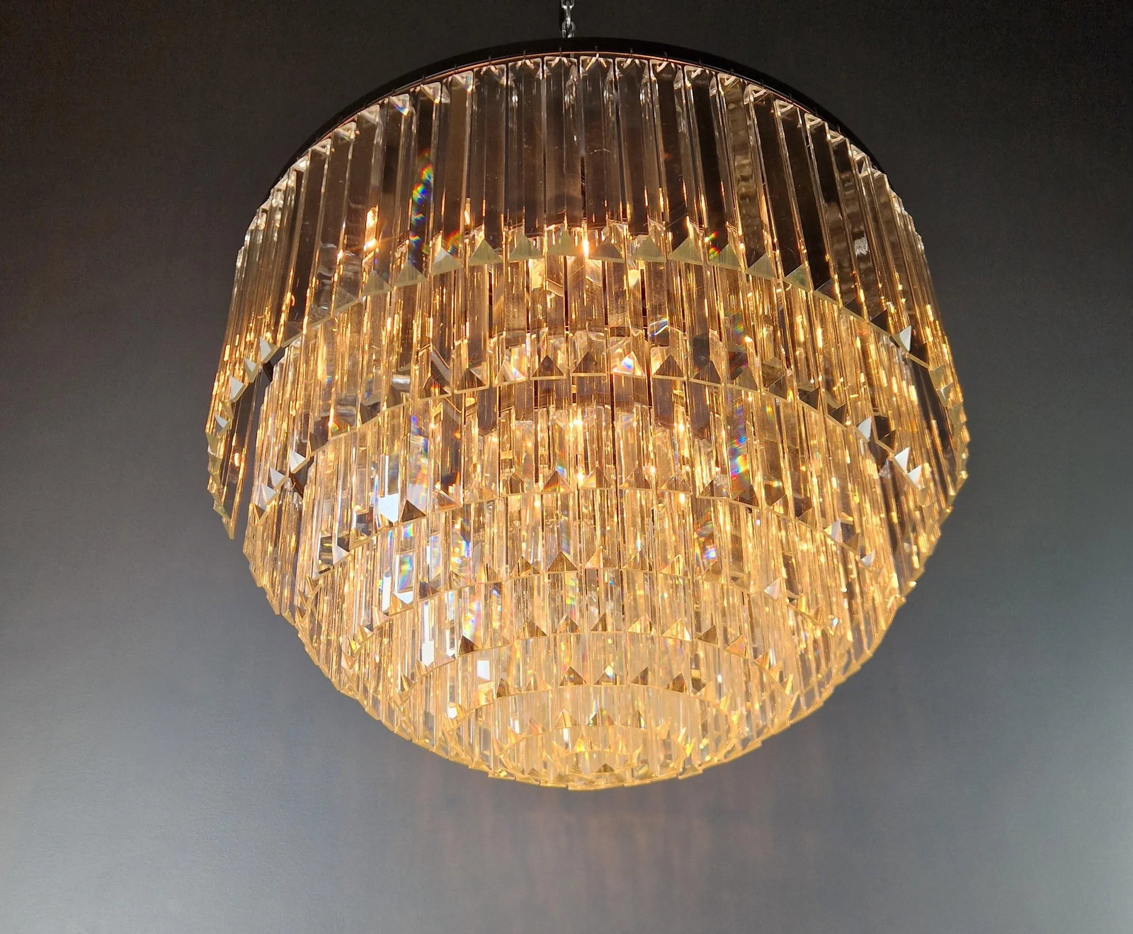 21st Century Art Nouveau Style Crystal Chandelier - 3