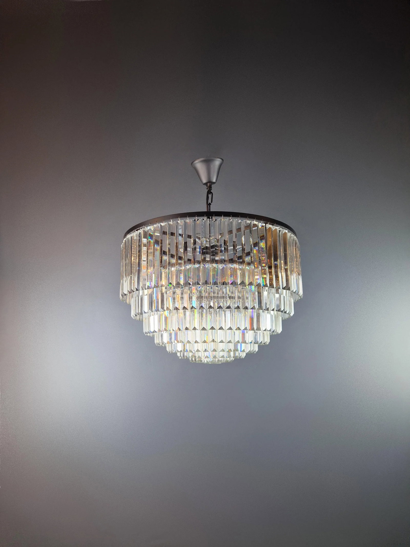 21st Century Art Nouveau Style Crystal Chandelier - 4