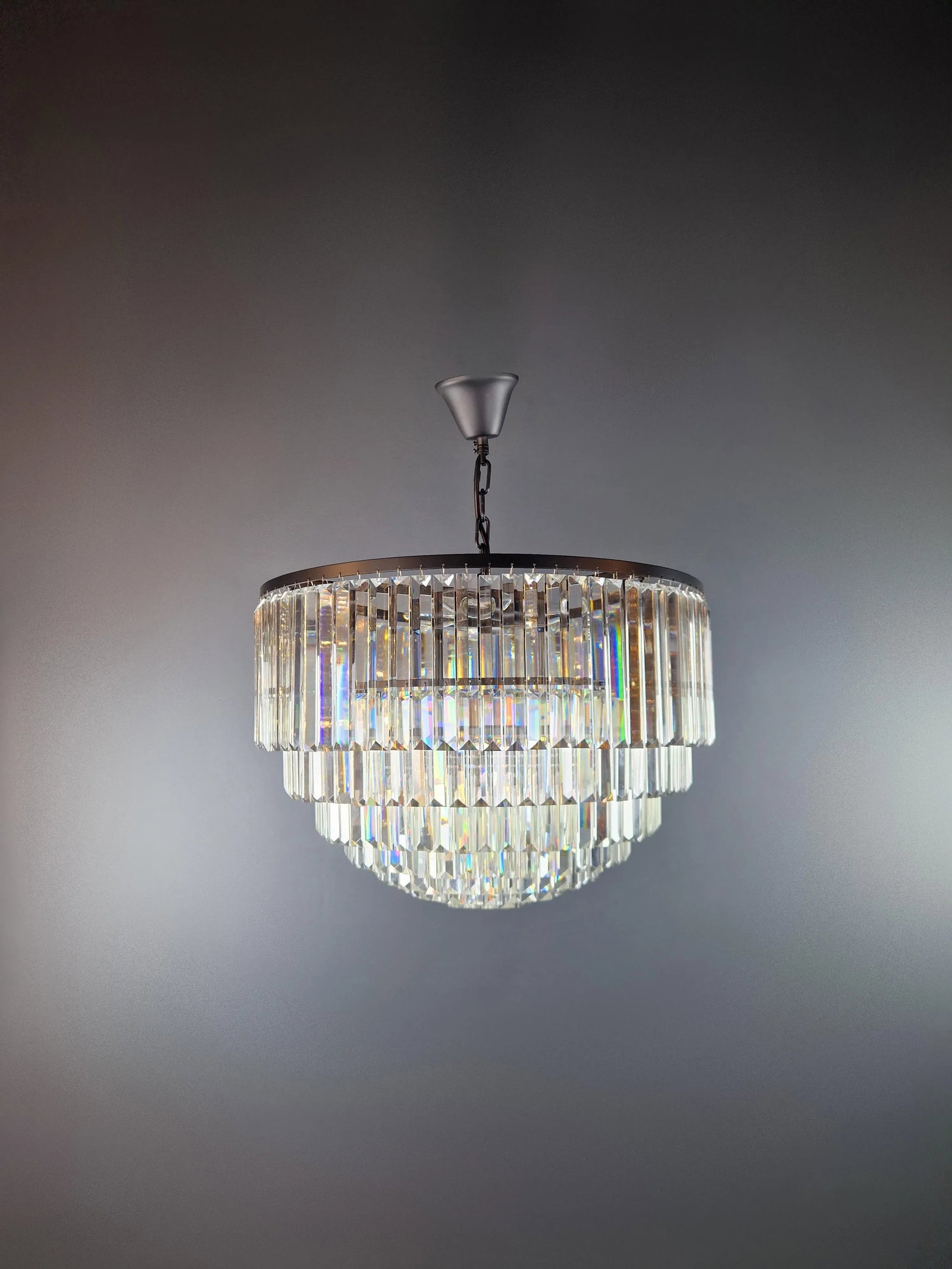 21st Century Art Nouveau Style Crystal Chandelier - 5
