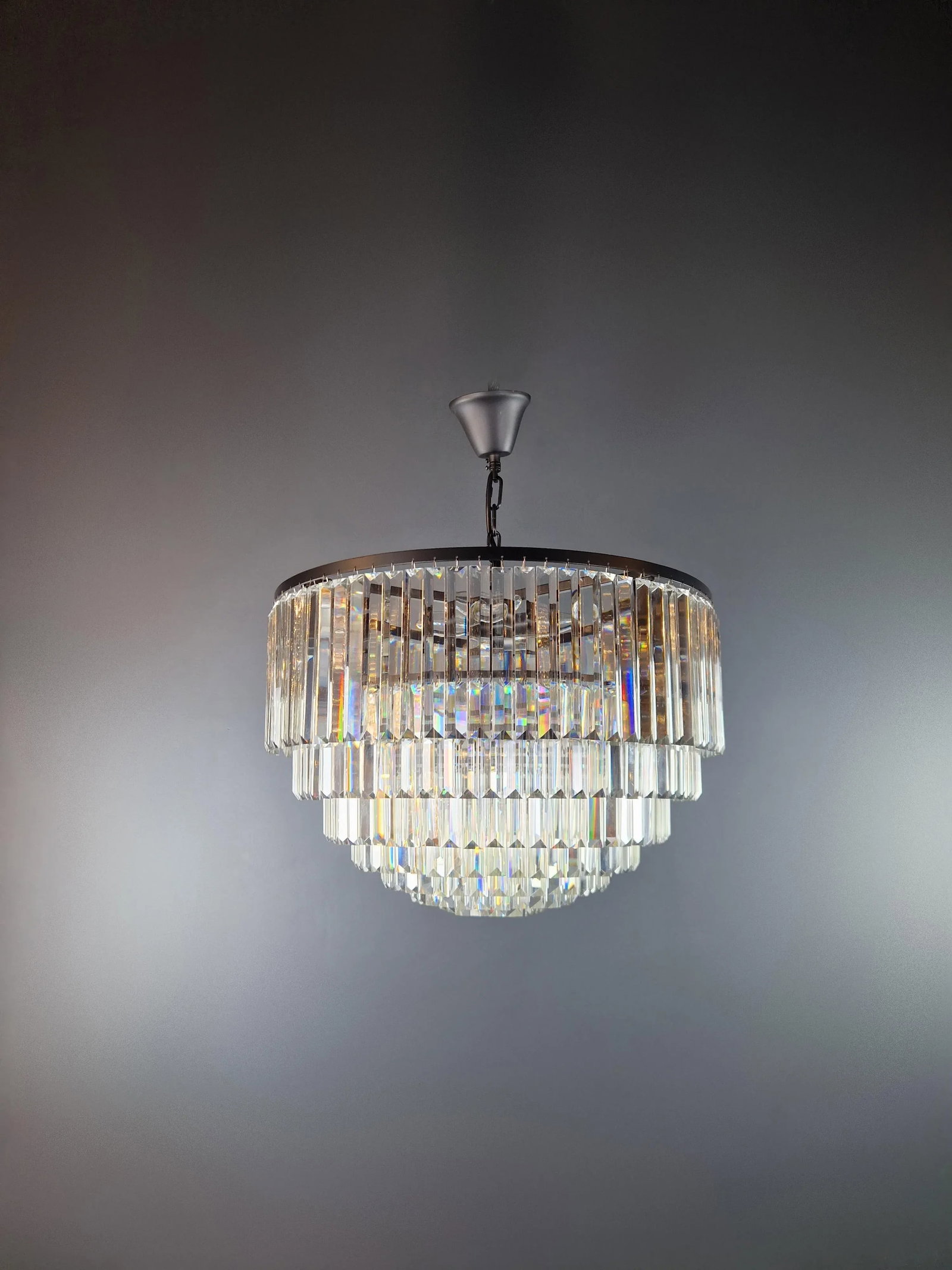 21st Century Art Nouveau Style Crystal Chandelier - 6