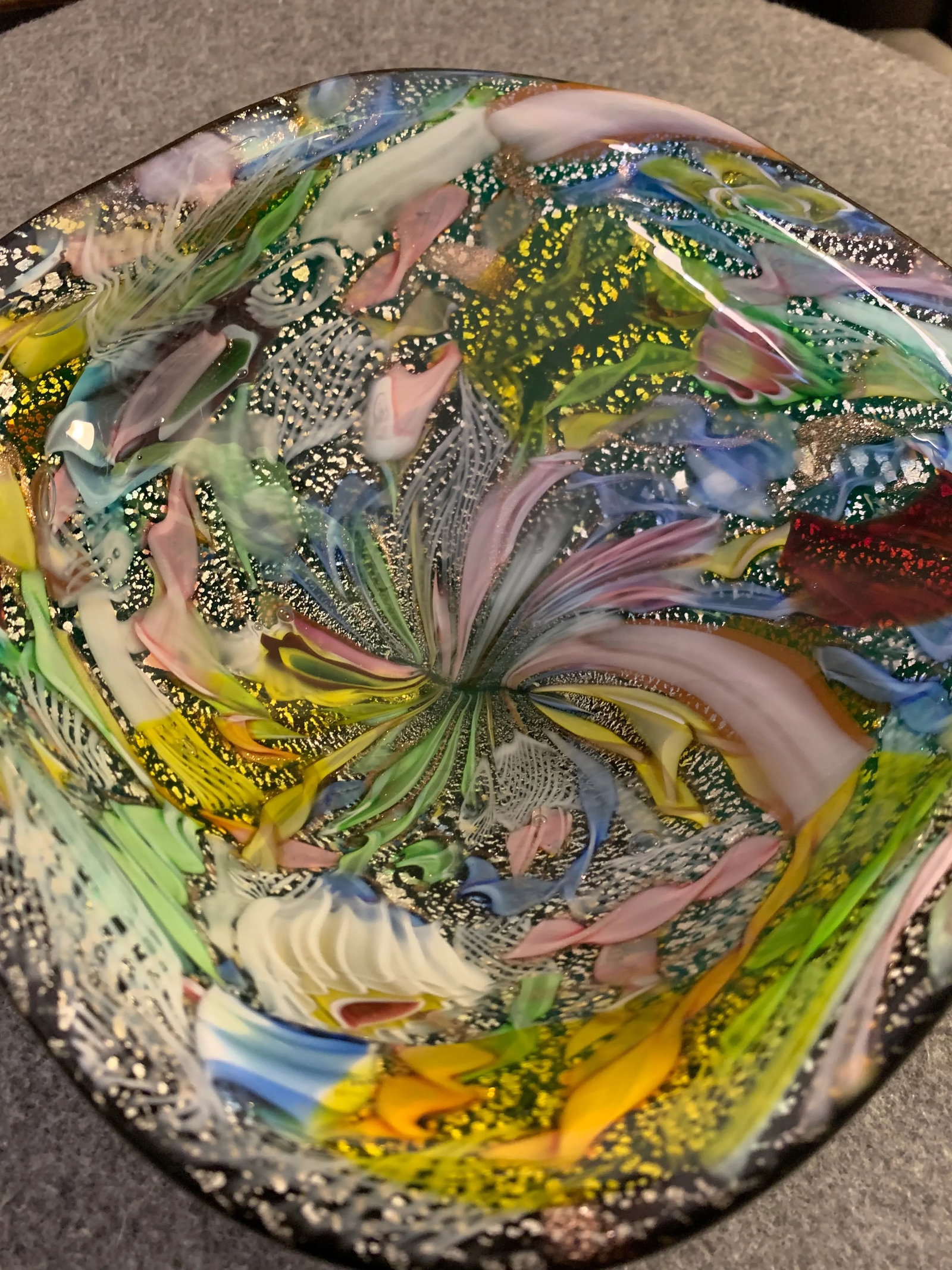 Mid 20th Century Murano Attributed Tutti Frutti Glass Bowl - 2
