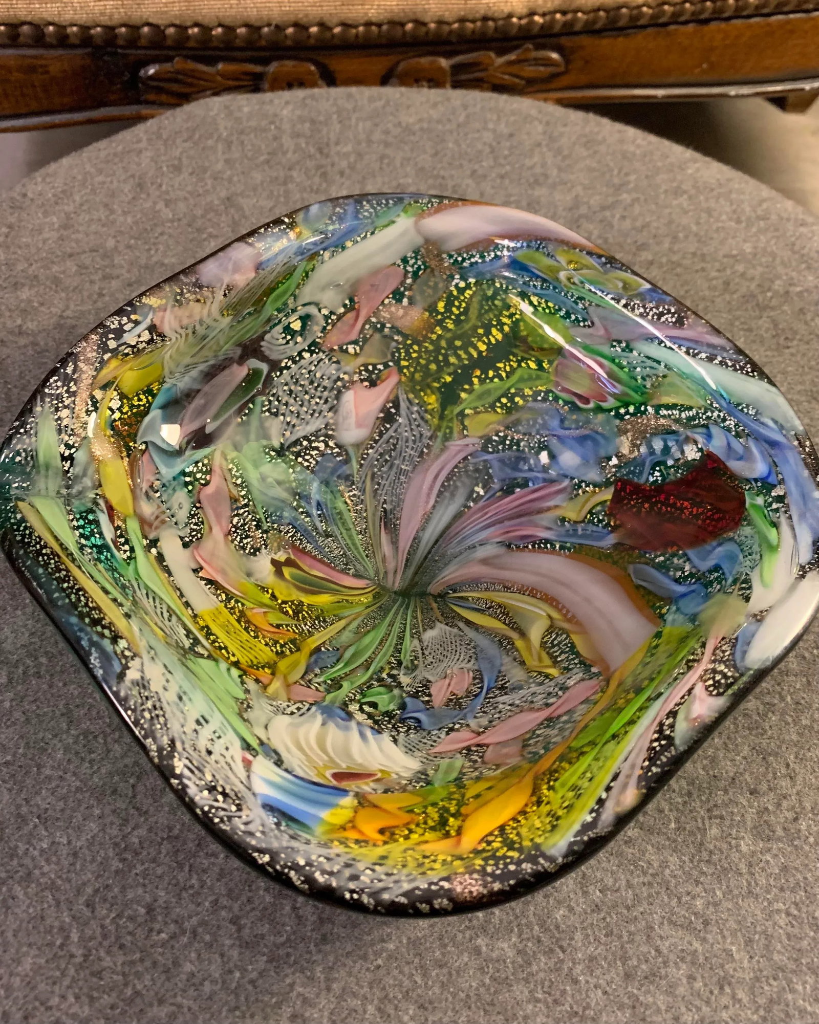 Mid 20th Century Murano Attributed Tutti Frutti Glass Bowl - 3