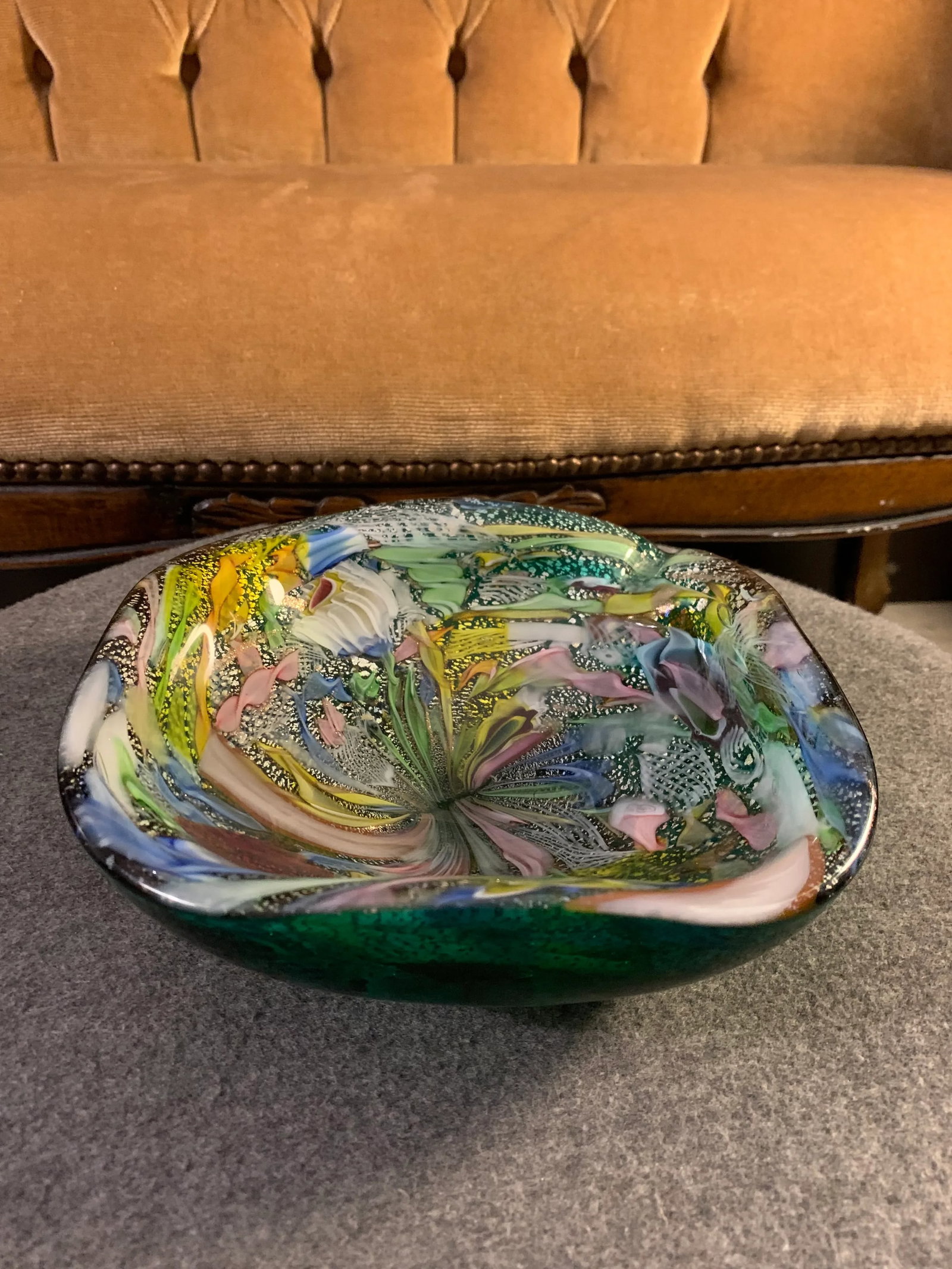 Mid 20th Century Murano Attributed Tutti Frutti Glass Bowl - 9