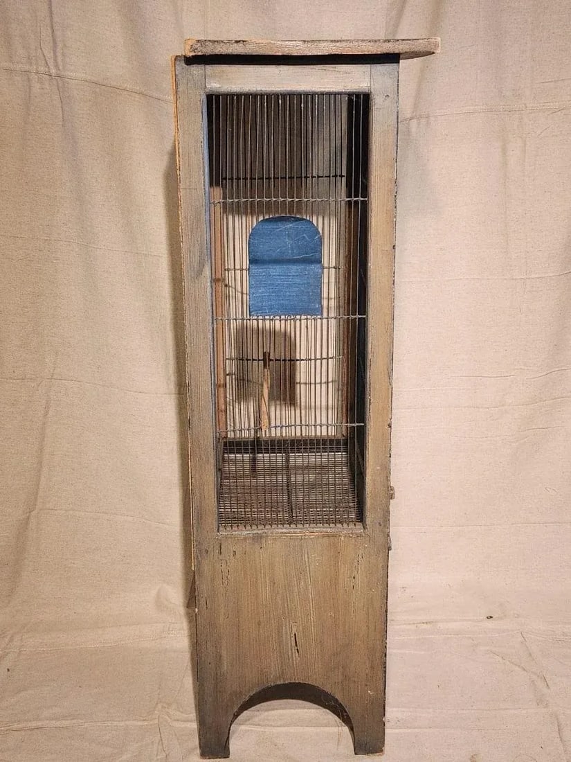 Vintage Hand Painted Bird Cage - 5