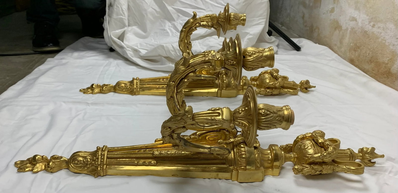19th Century Neoclassical Style Gilt Bronze Sconces - a Pair - 10