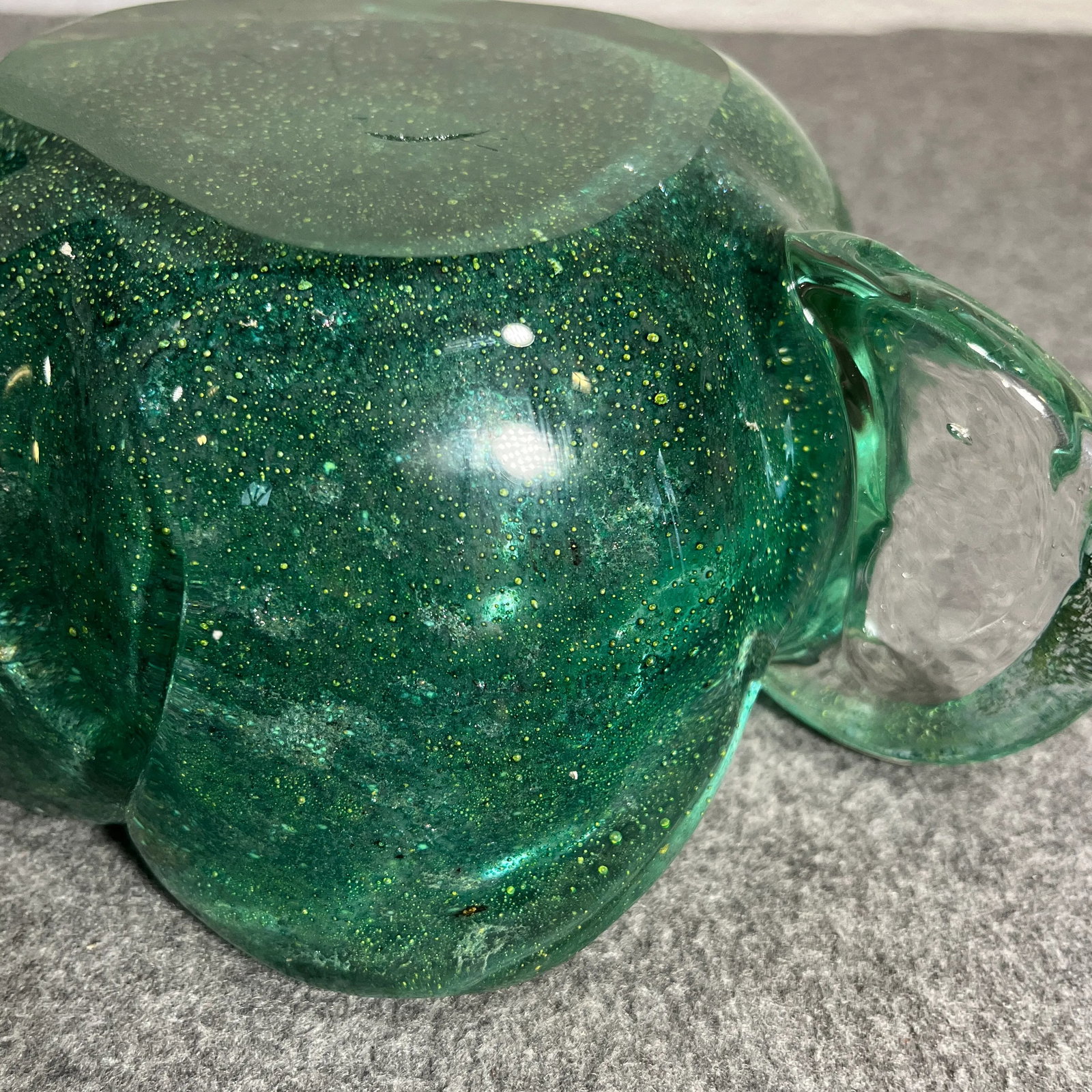 Mid 20th Century Barovier Murano Attributed Green Glass Dish/Ashtray - 10