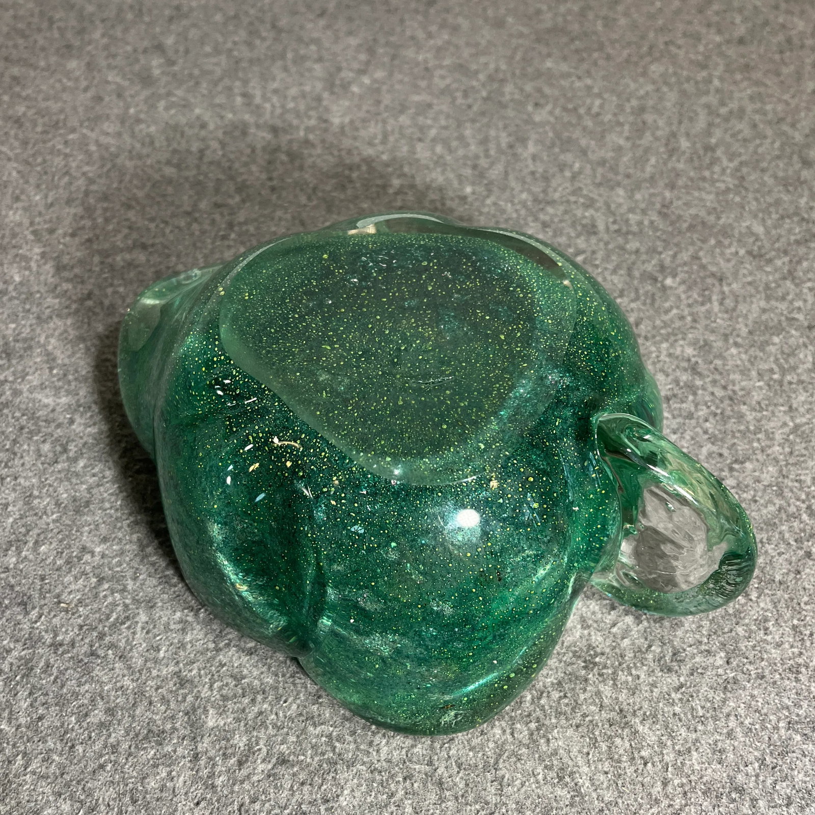 Mid 20th Century Barovier Murano Attributed Green Glass Dish/Ashtray - 8