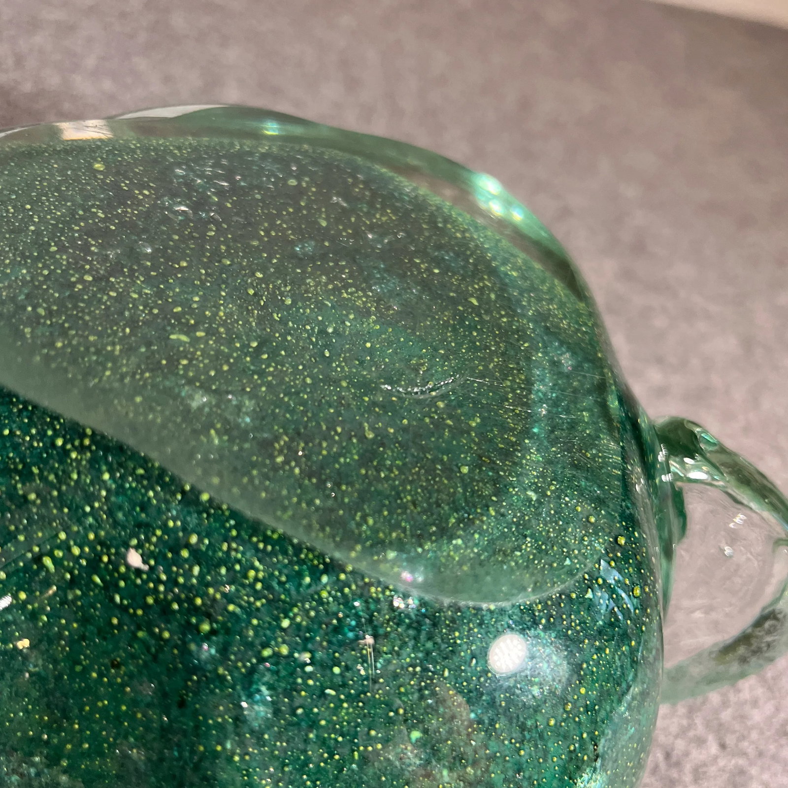 Mid 20th Century Barovier Murano Attributed Green Glass Dish/Ashtray - 9