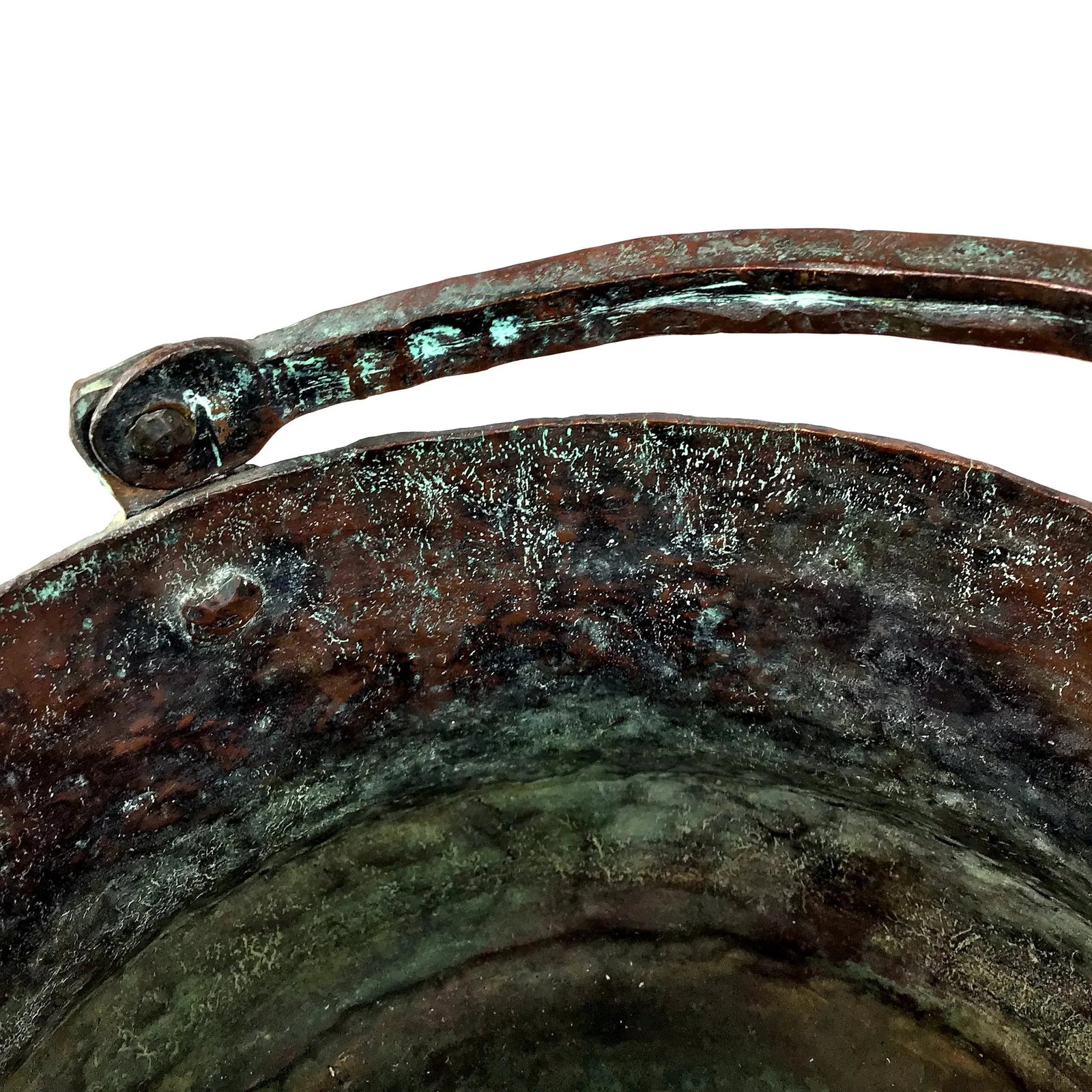 Vintage Mid Century Etched Solid Copper Pot - 8