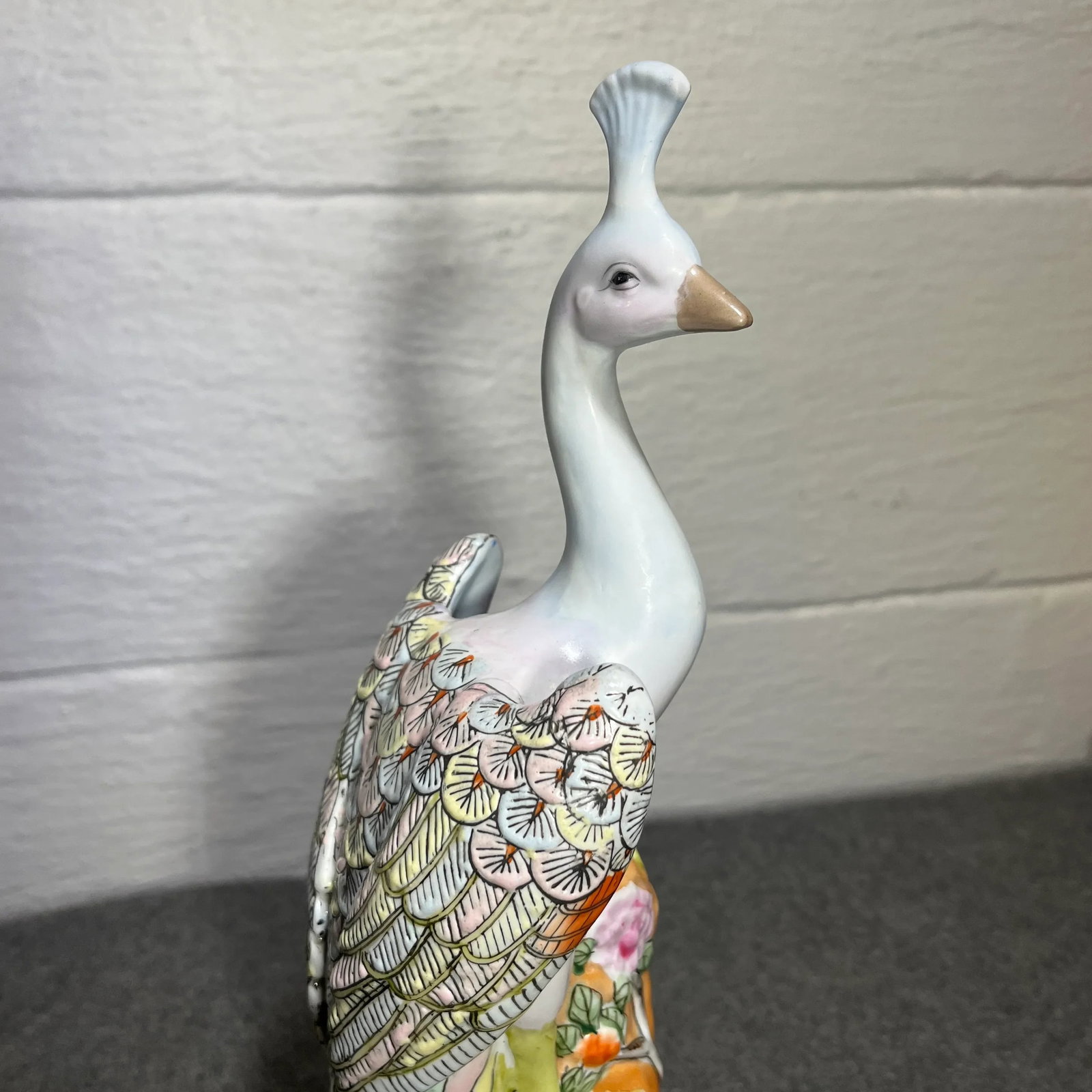 Early 20th Century Chinese Export Famille Rose Peacock Figurine - 2