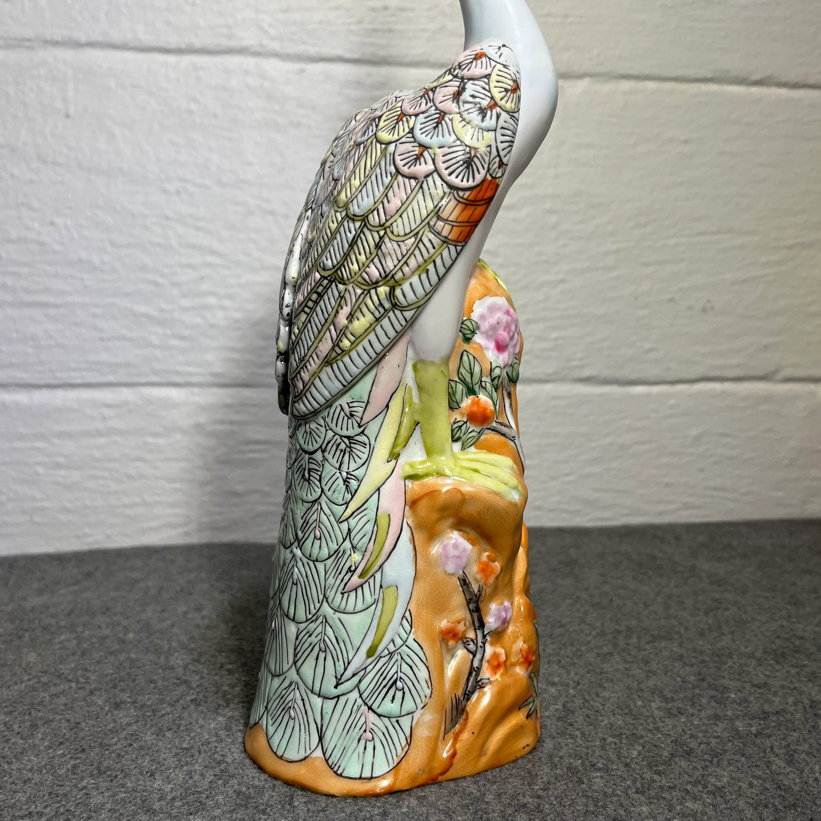 Early 20th Century Chinese Export Famille Rose Peacock Figurine - 3