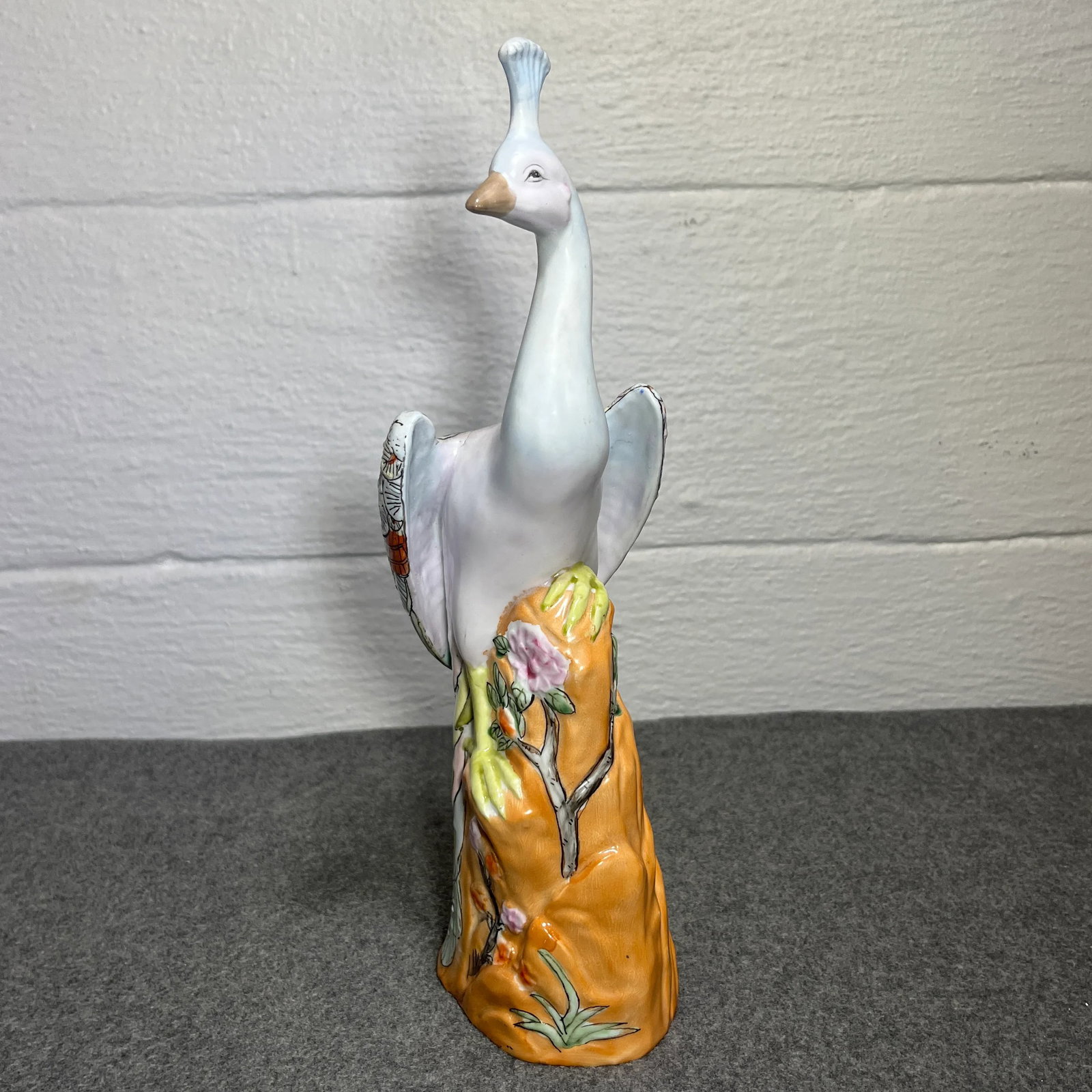 Early 20th Century Chinese Export Famille Rose Peacock Figurine - 4