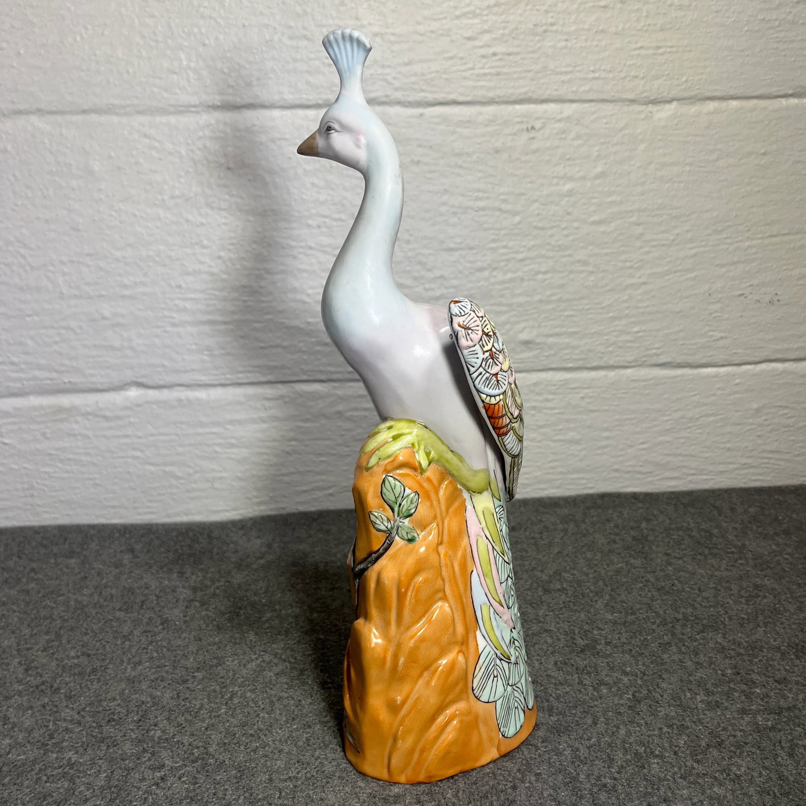 Early 20th Century Chinese Export Famille Rose Peacock Figurine - 6