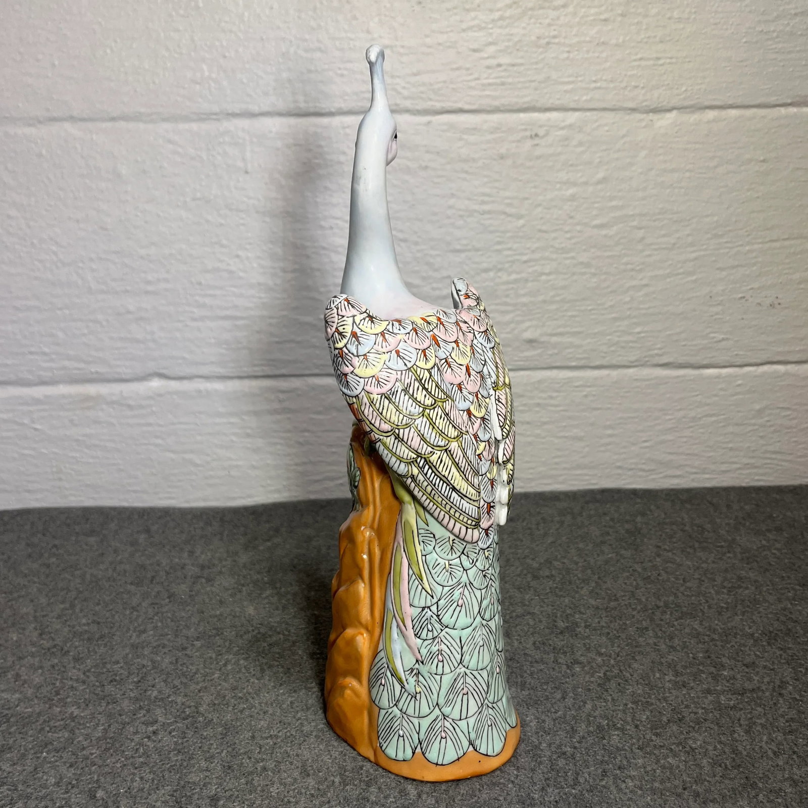 Early 20th Century Chinese Export Famille Rose Peacock Figurine - 7