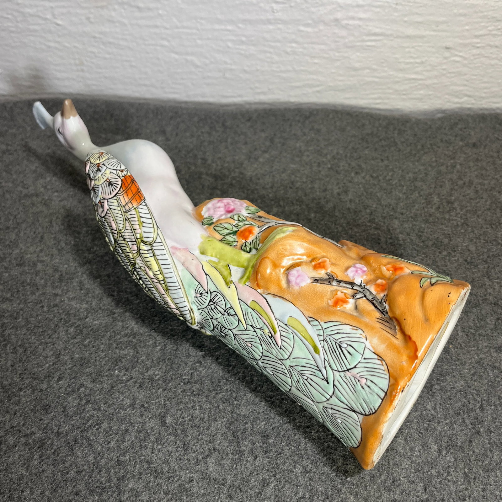 Early 20th Century Chinese Export Famille Rose Peacock Figurine - 9