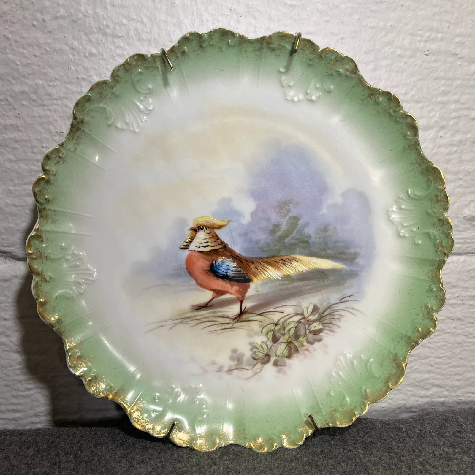 Pair of Antique L S & S Limoges Wall/Cabinet Plates - 6
