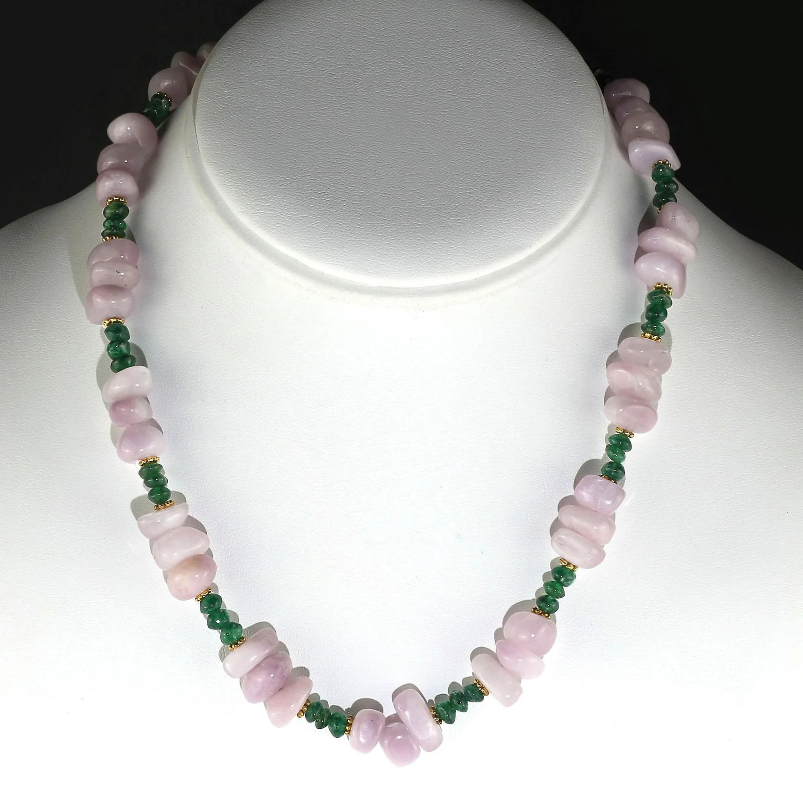 Kunzite and Aventurine Necklace - 3