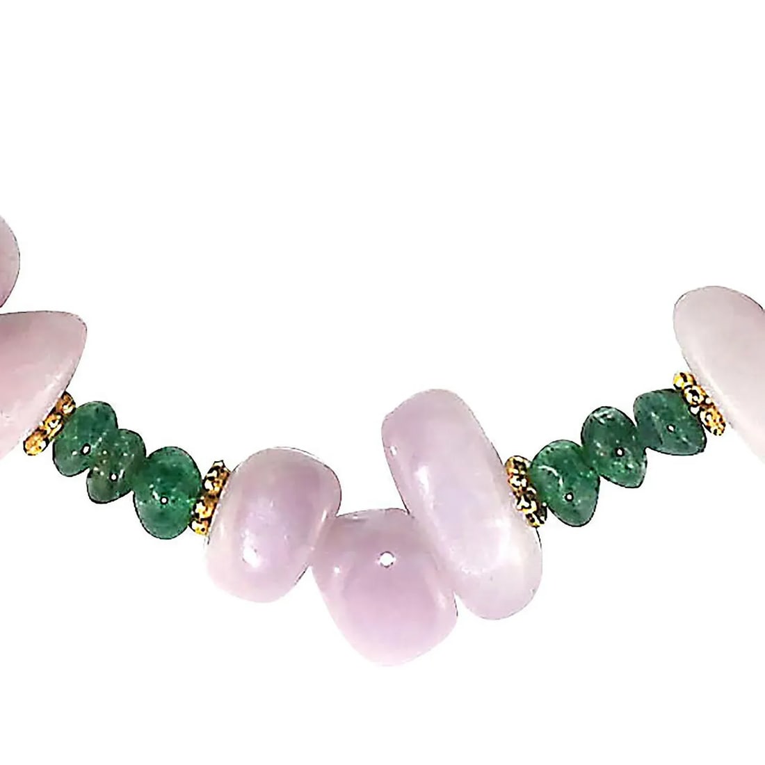 Kunzite and Aventurine Necklace - 4