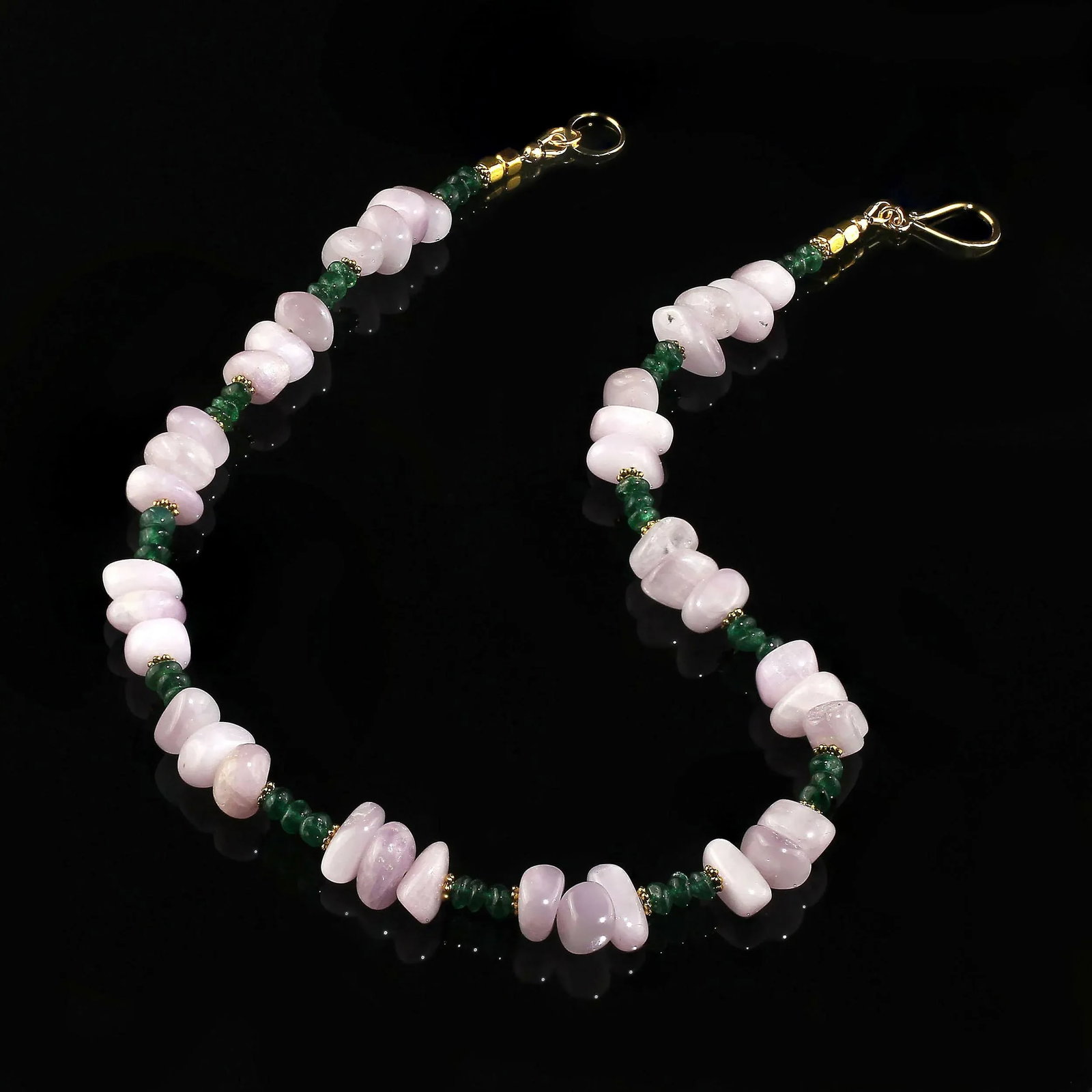 Kunzite and Aventurine Necklace - 8