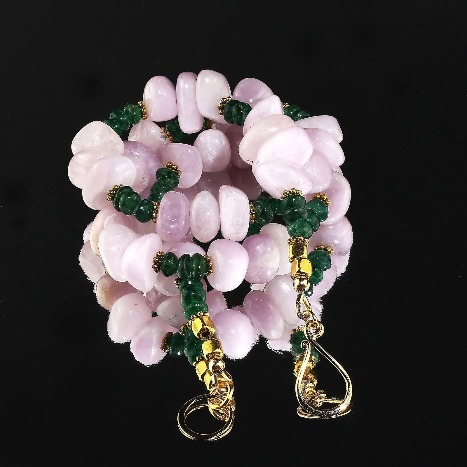 Kunzite and Aventurine Necklace - 9