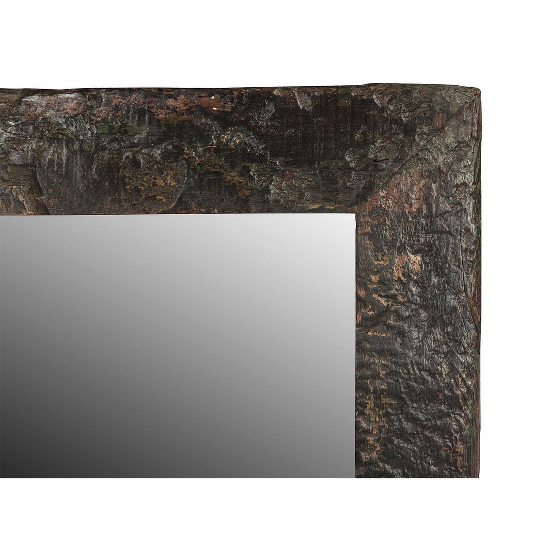 Rustic Aged Wood 23" X 26" Vanity Mirror - 2