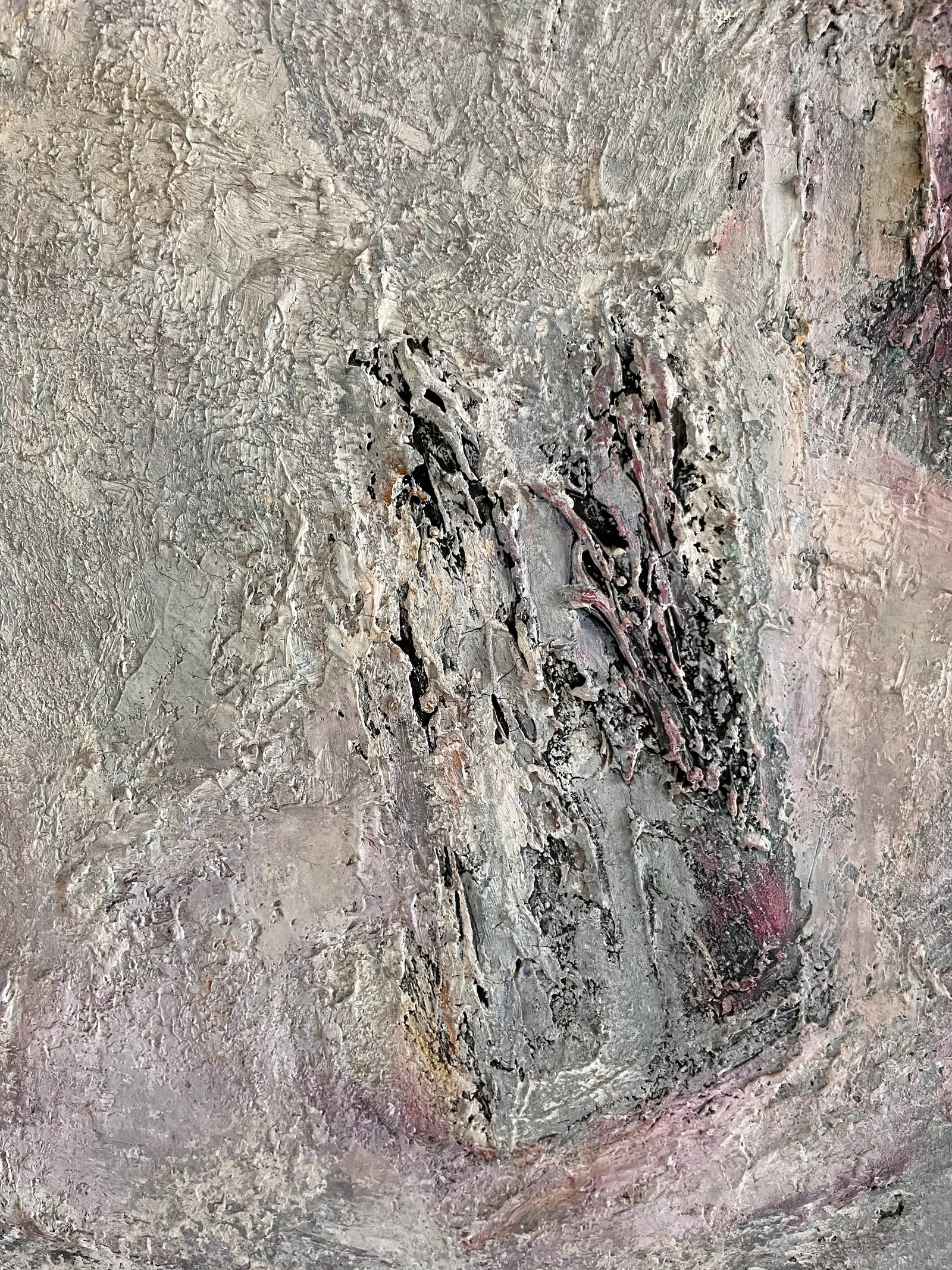 Geri Taper (Braunstein) 1968 Abstract Acrylic Painting Titled 'Hidden Image' - 3