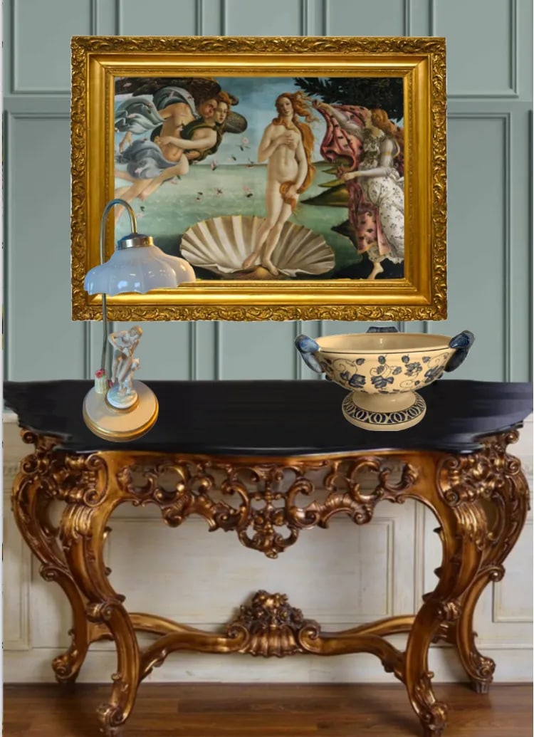 Vintage Lhs Hutschenreuther Selb Porcelain Nymph and Lamb Boudoir Table Lamp - 4