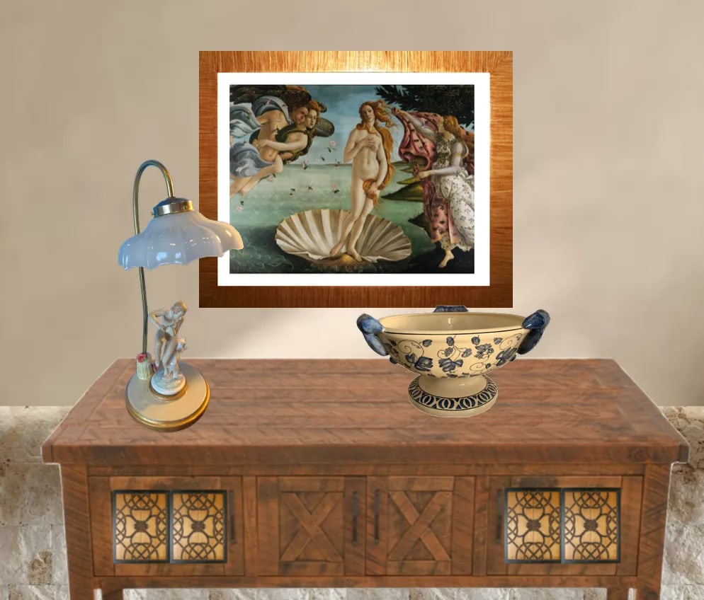 Vintage Lhs Hutschenreuther Selb Porcelain Nymph and Lamb Boudoir Table Lamp - 7