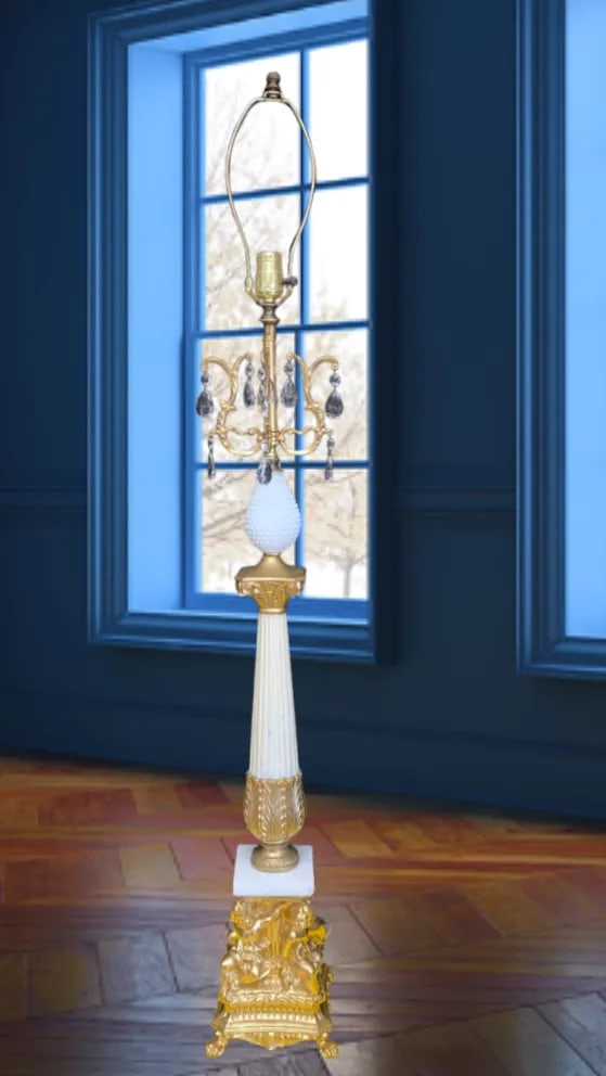 Vintage Corinthian Column Table Lamp - 10
