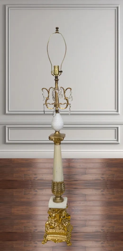 Vintage Corinthian Column Table Lamp - 2