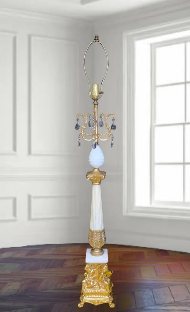 Vintage Corinthian Column Table Lamp - 3