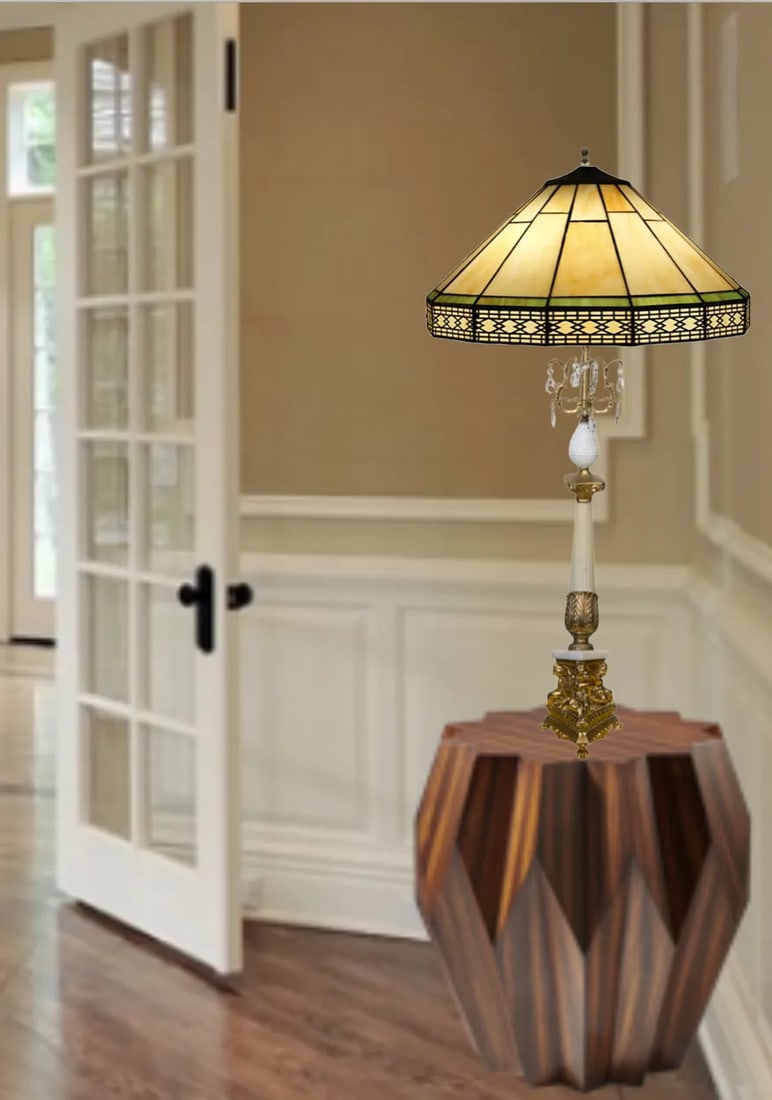 Vintage Corinthian Column Table Lamp - 6