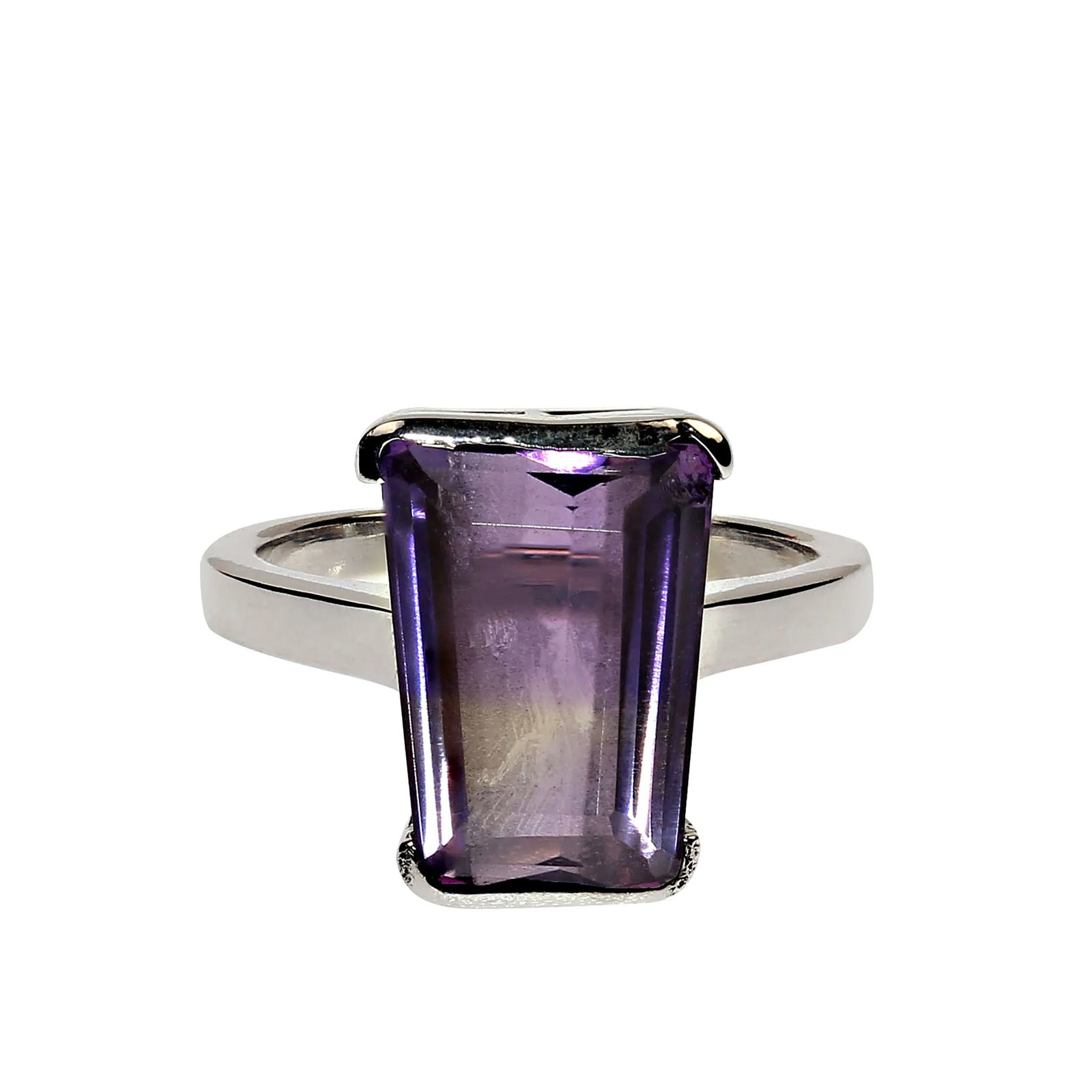 10 Carat Awesome Ametrine Trapezoid Sterling Silver Ring - 8