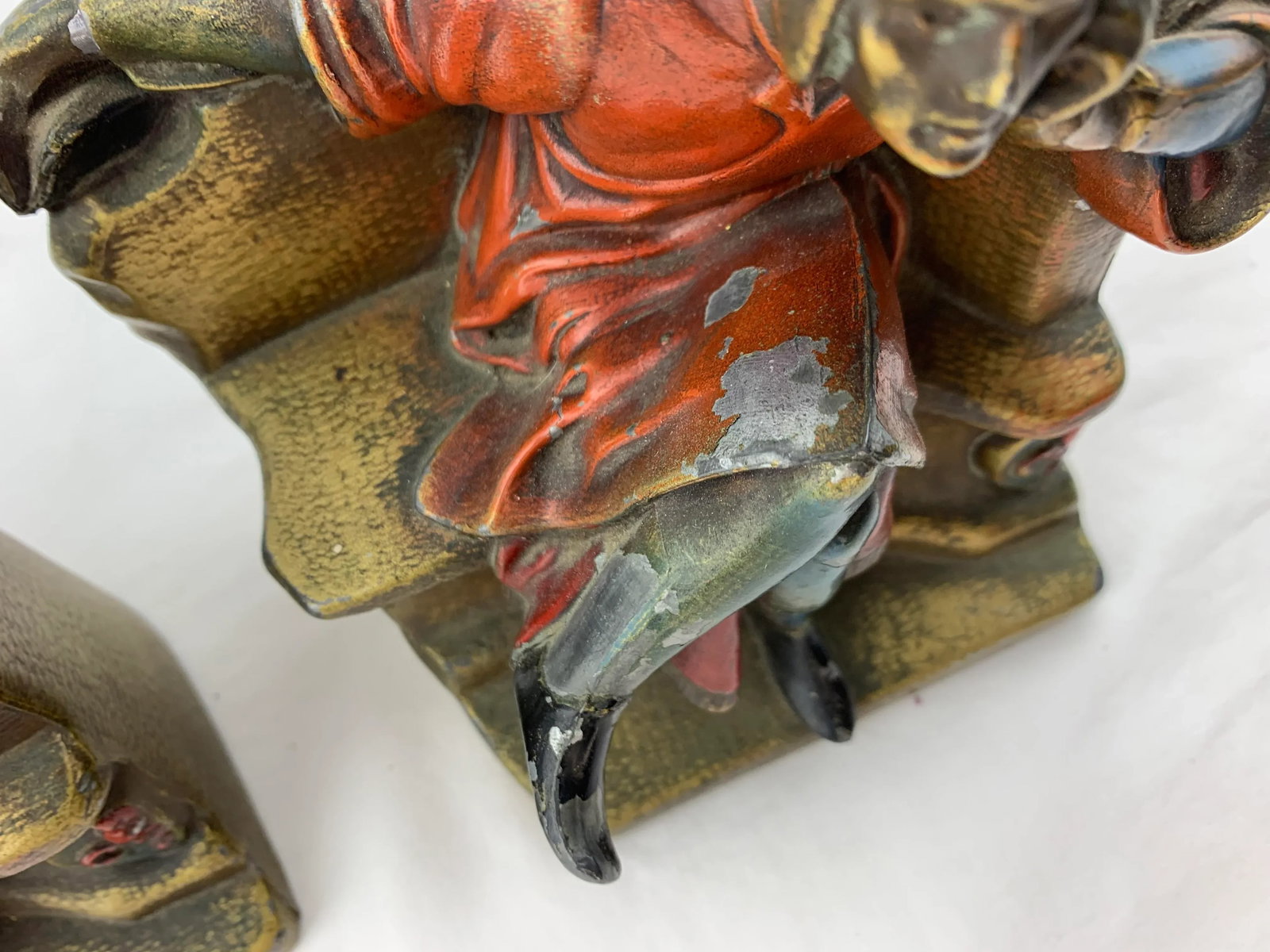 1930s American Cold-Painted Spelter Figural Bookends- a Pair - 10