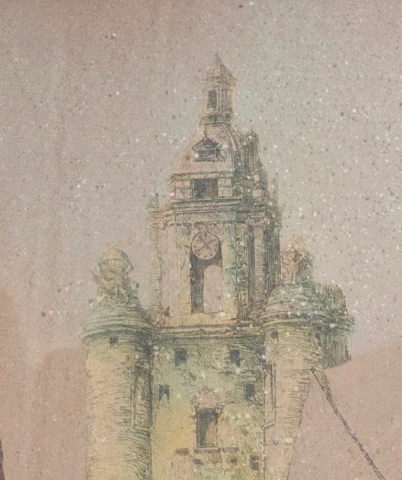 Early 20th Century Framed Antique Lithograph by Julien Lacaze - 4