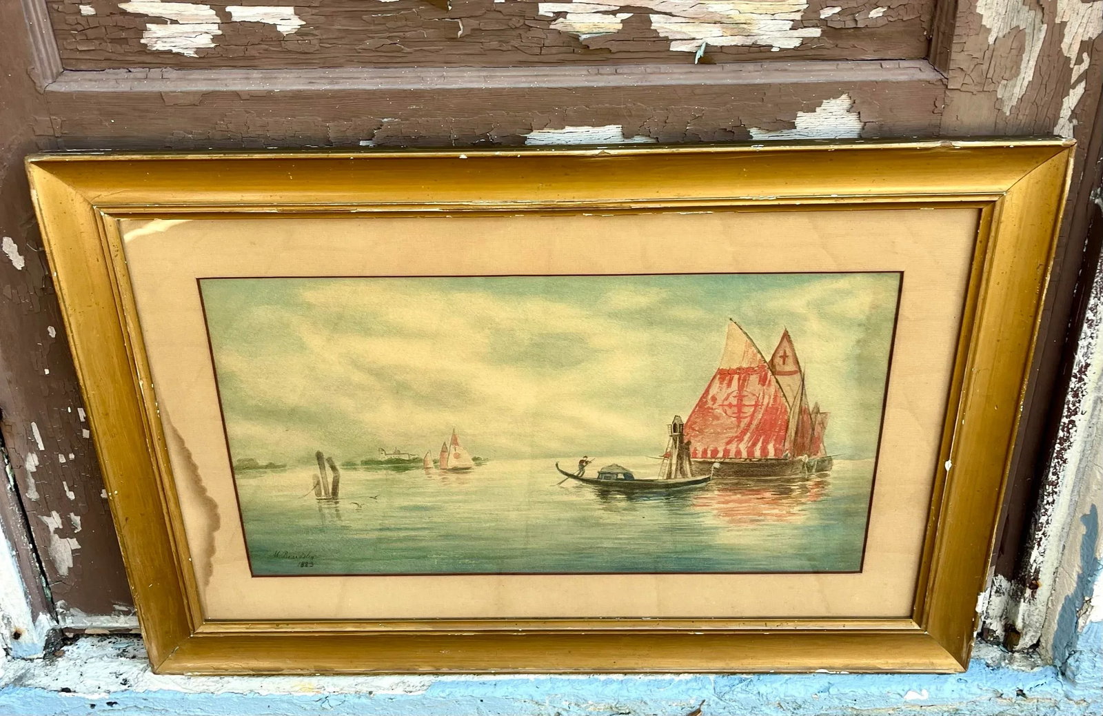 19th C. Venetian Scene, Framed - 2